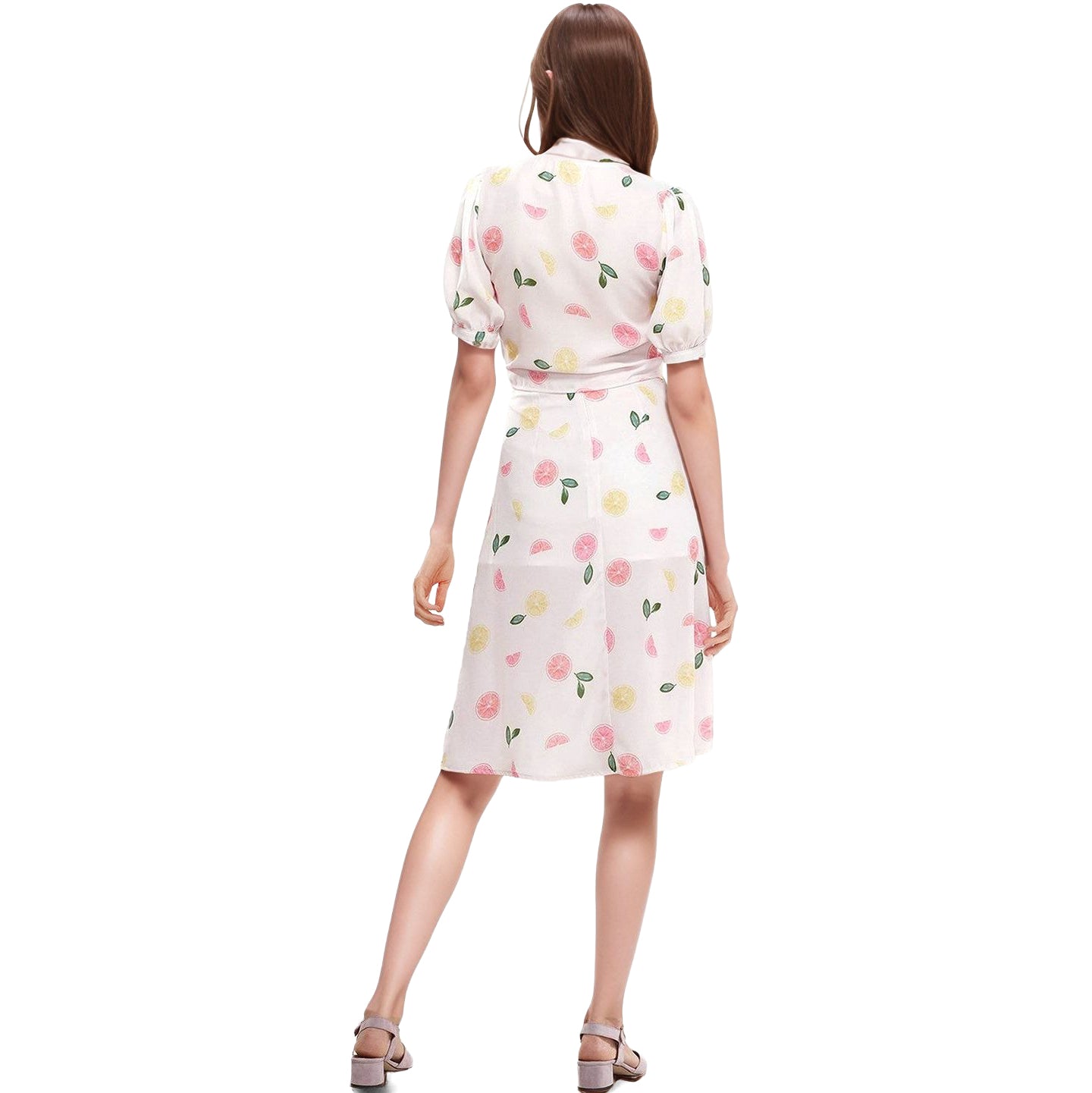 Women's Button Front Midi Skirt in Fruit Punch