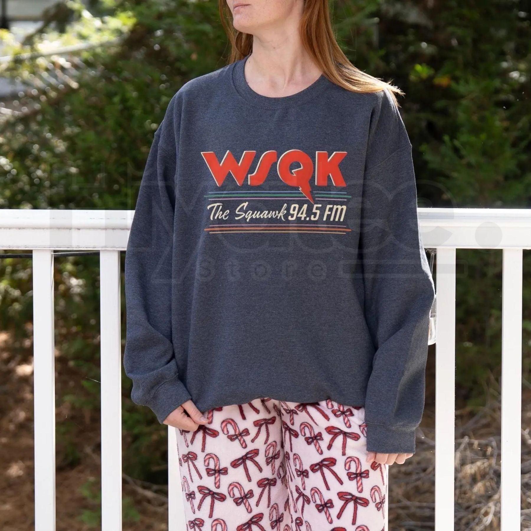 WSQK The Squawk 94.5 Radio Sweatshirt: Retro FM Radio Merch & Gift