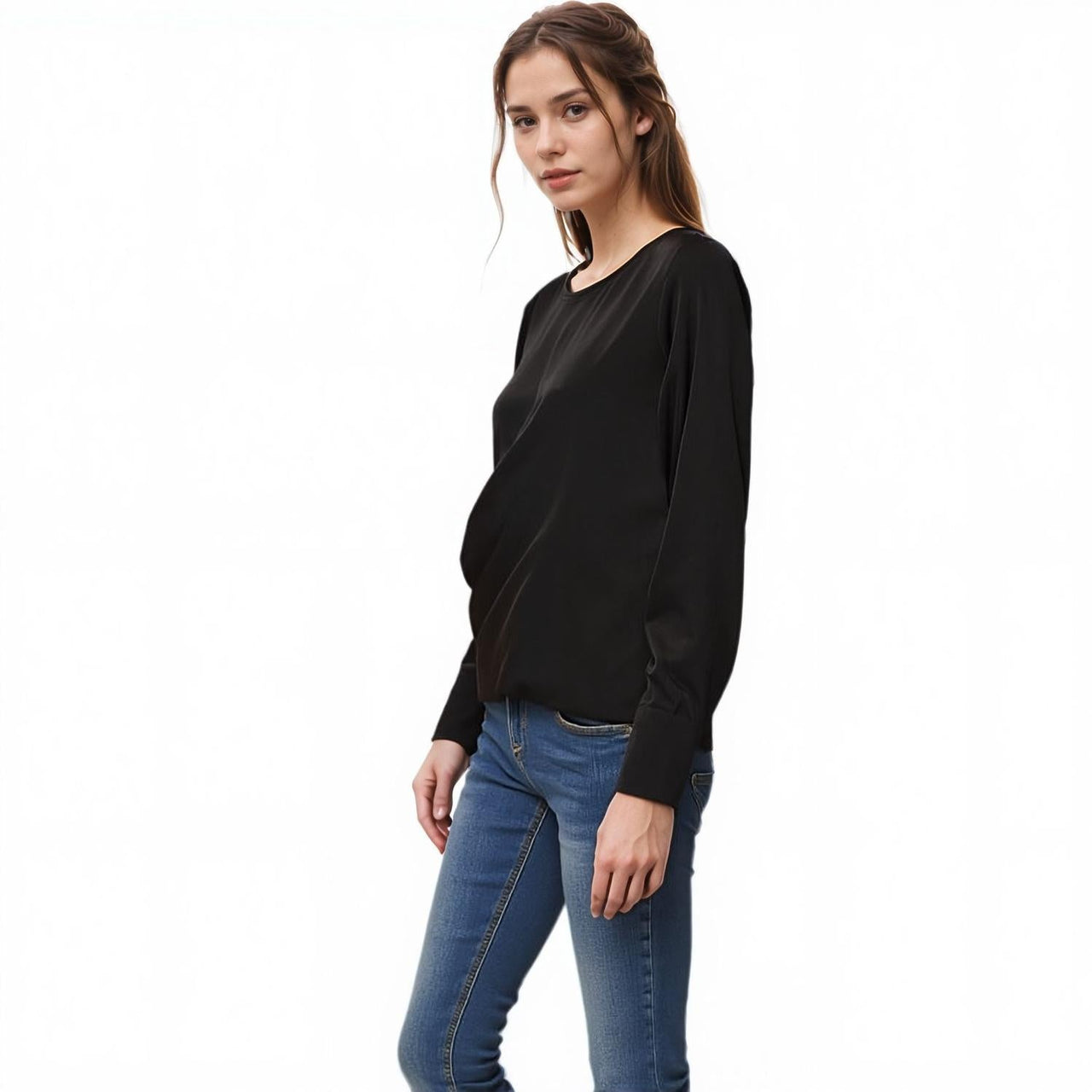 Pleione Women's Crewneck Blouse Top