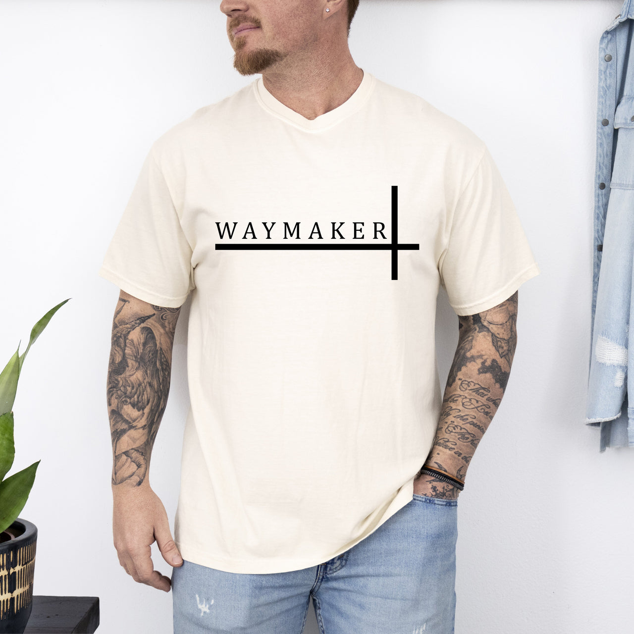 Way Maker Faith Christian Jesus Gospel Religious Scripture Verse Artwork Comfort Colors Tee