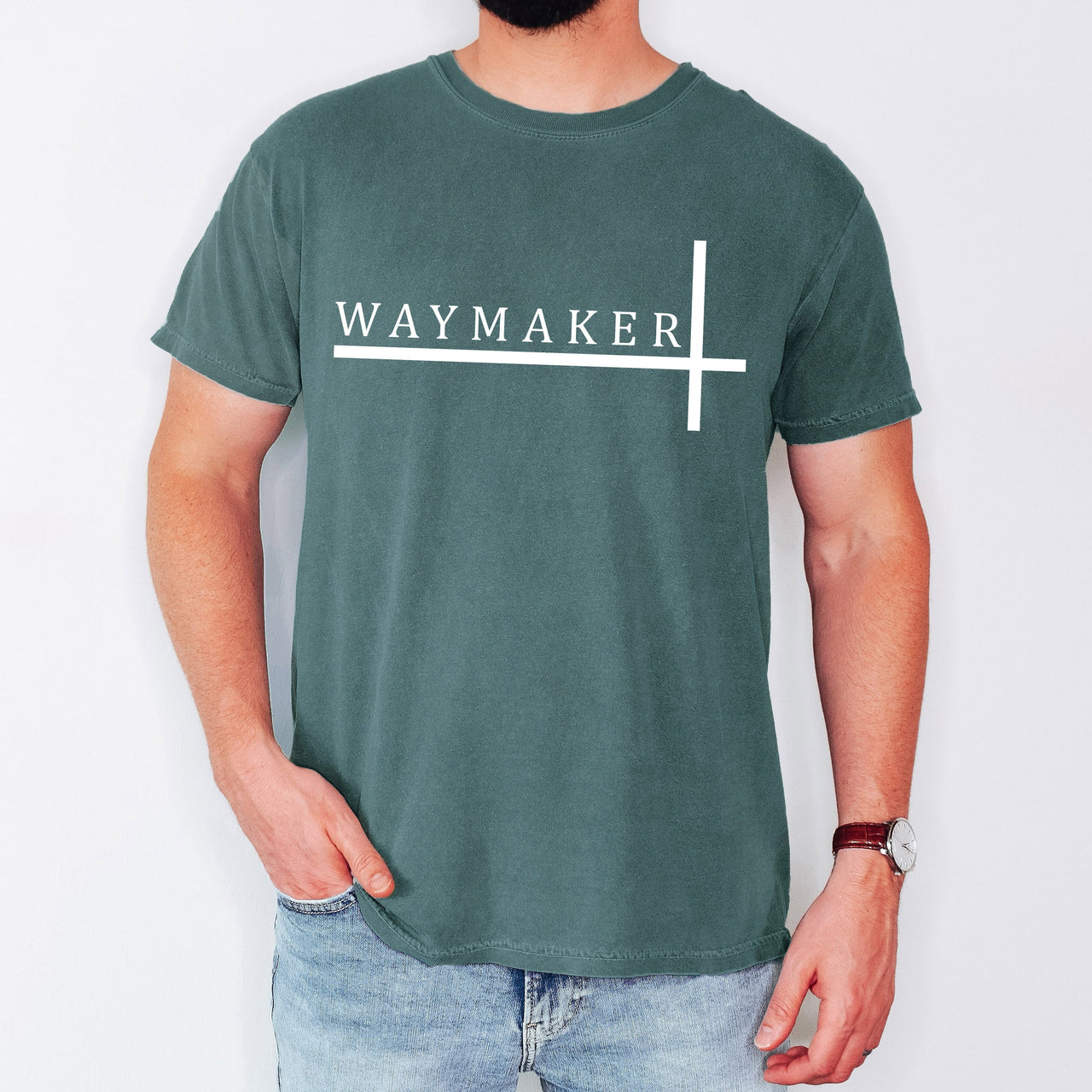 Way Maker Faith Christian Jesus Gospel Religious Scripture Verse Artwork Comfort Colors Tee