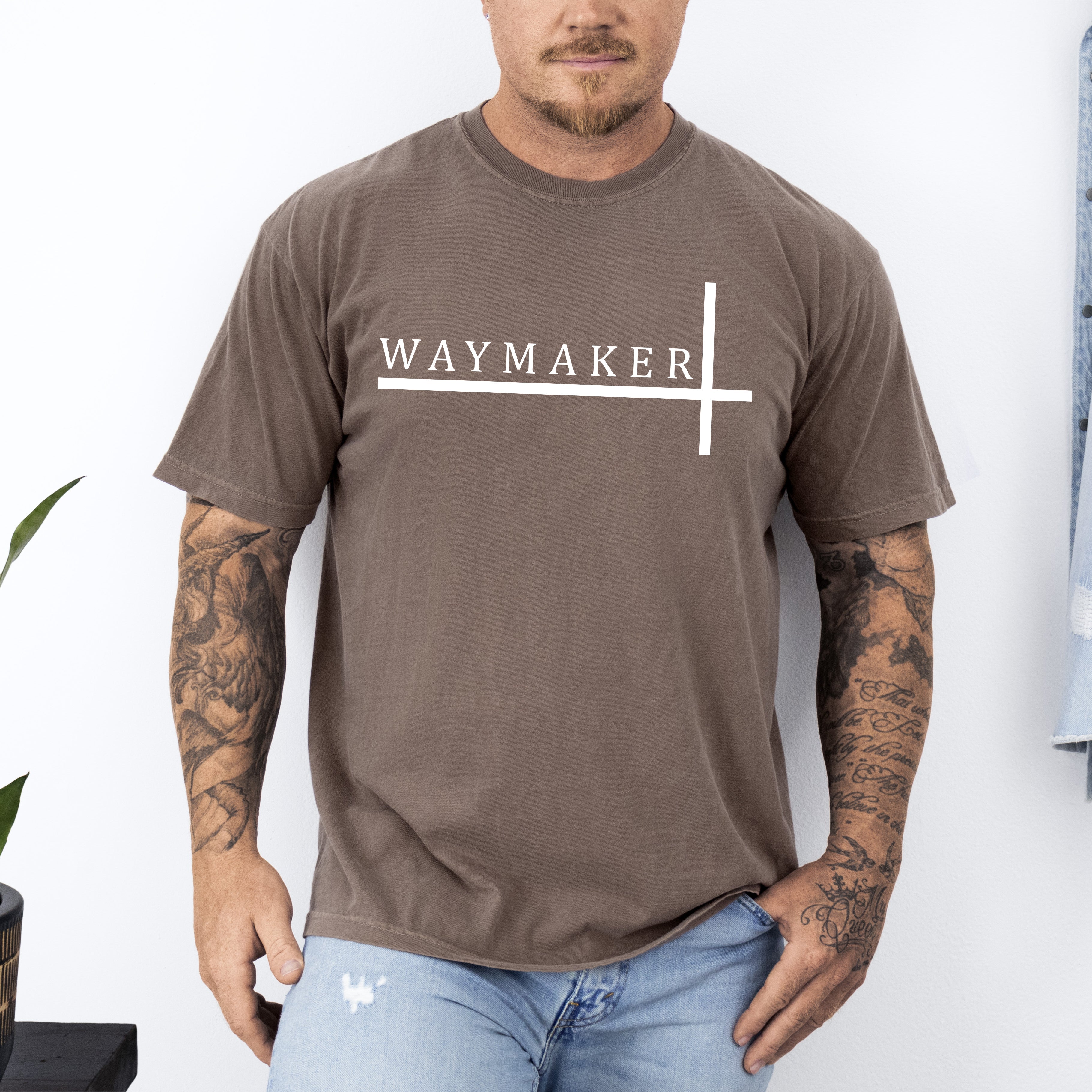 Way Maker Faith Christian Jesus Gospel Religious Scripture Verse Artwork Comfort Colors Tee