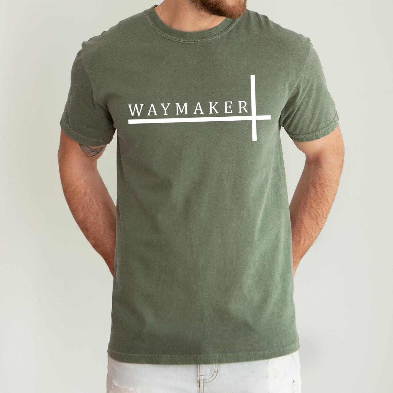 Way Maker Faith Christian Jesus Gospel Religious Scripture Verse Artwork Comfort Colors Tee