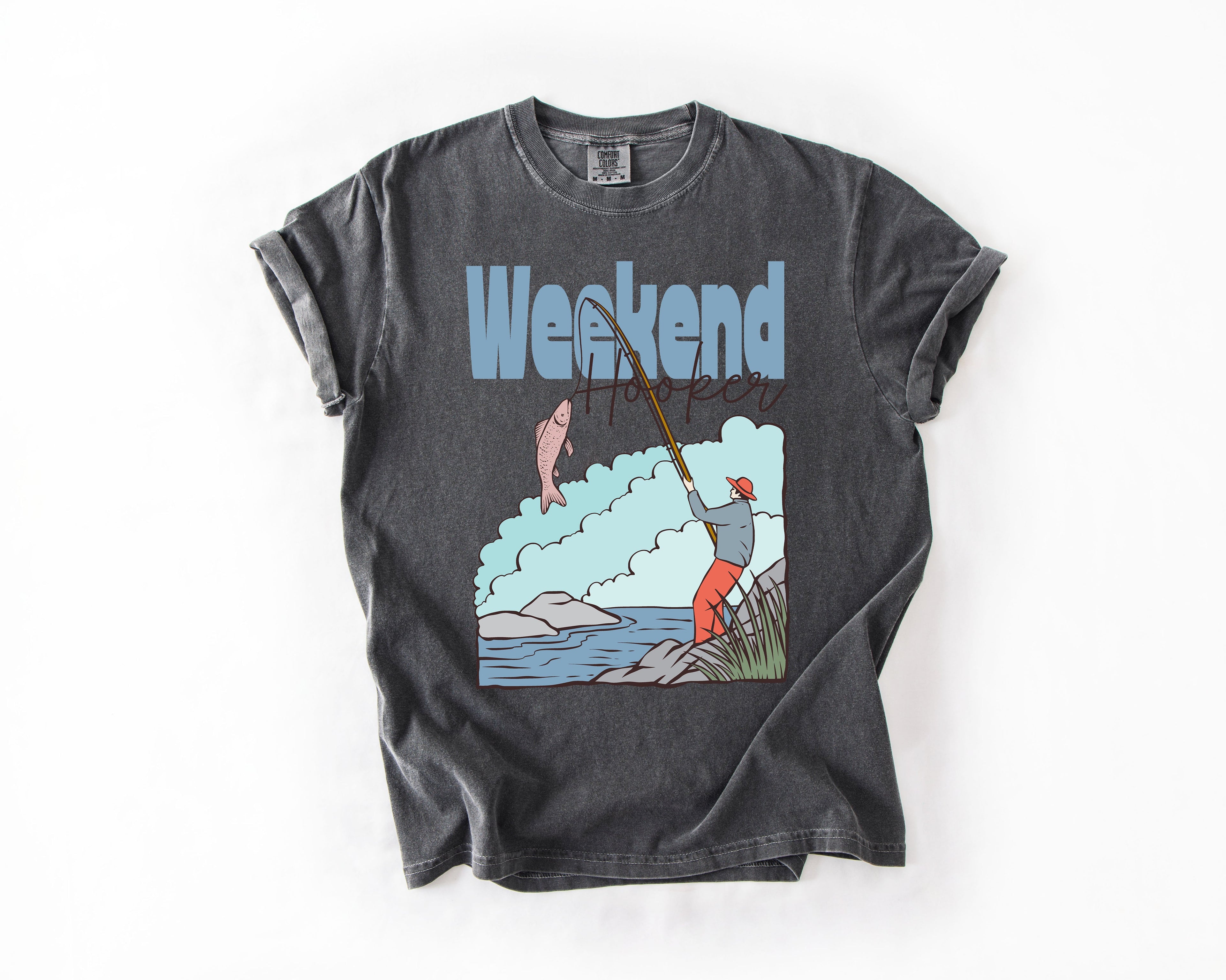 Weekend Hooker Adventure Boat Lake Life Camping Outdoor Nature Travel Comfort Colors Tee
