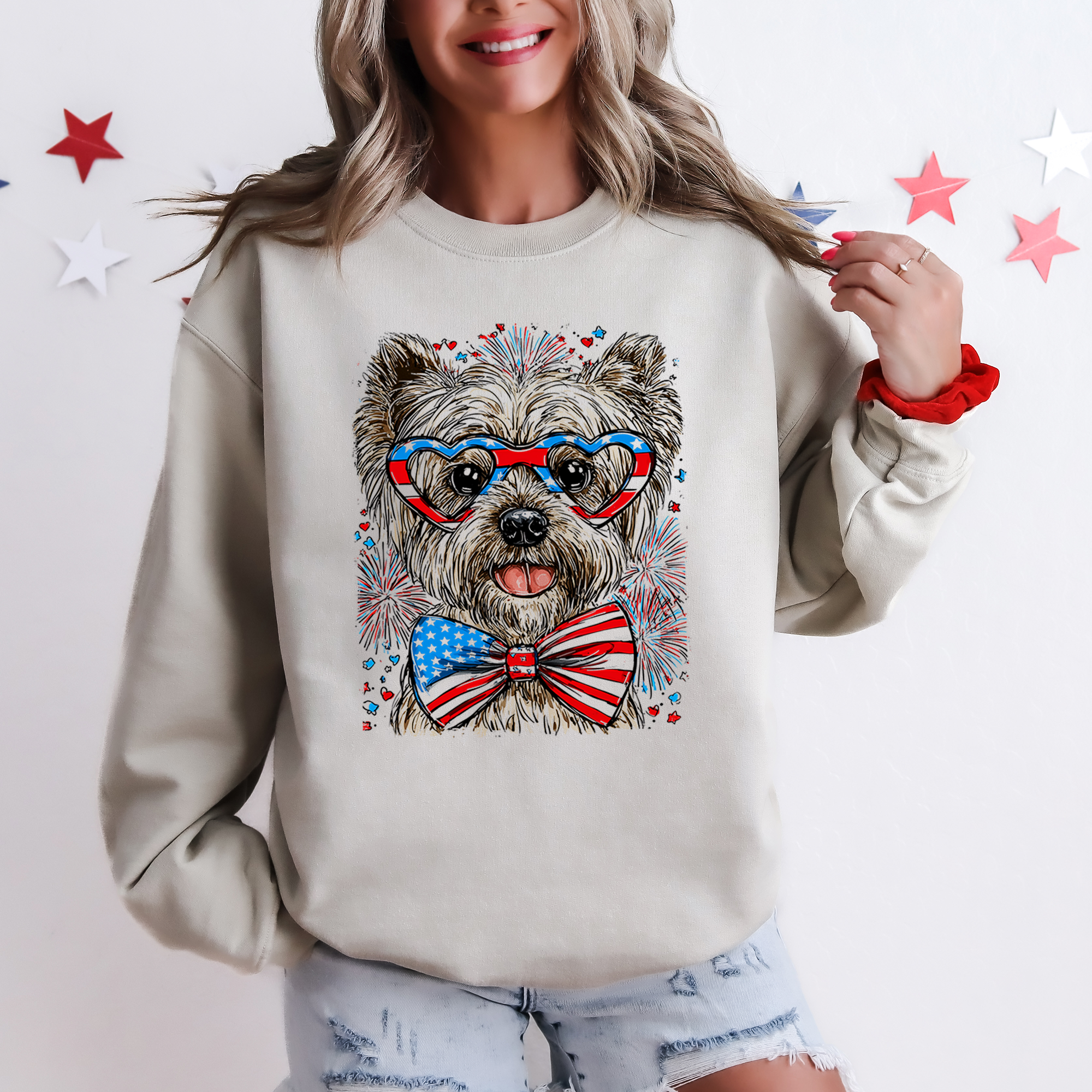 Westie Patriotic USA West Highland White Terrier 4th of July Pet Lover Sweatshirt