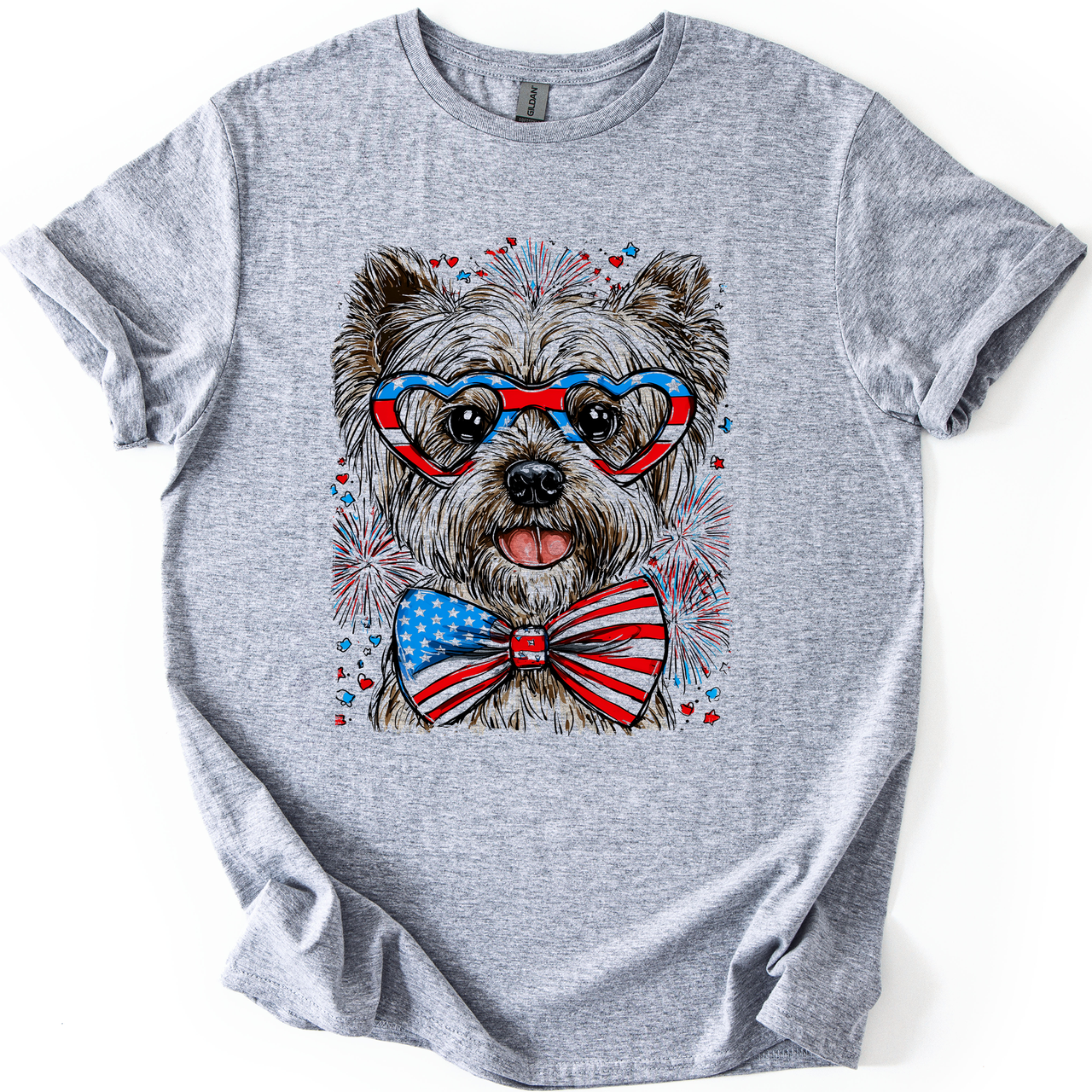 Westie Patriotic West Highland White Terrier USA 4th of July Pride Pet Lover Edition Graphic Tee