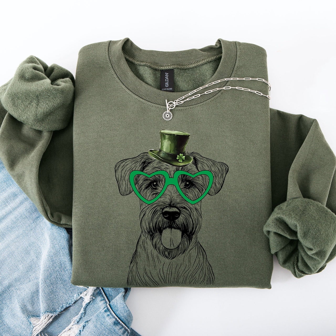 Wheaten Terrier Adorable Dog St Patrick's Day Lucky Irish Heritage Cozy Sweatshirt