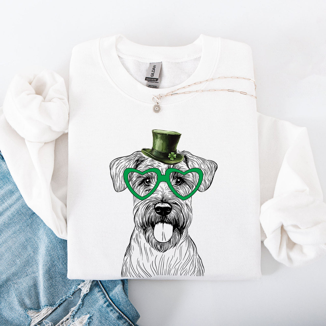 Wheaten Terrier Adorable Dog St Patrick's Day Lucky Irish Heritage Cozy Sweatshirt