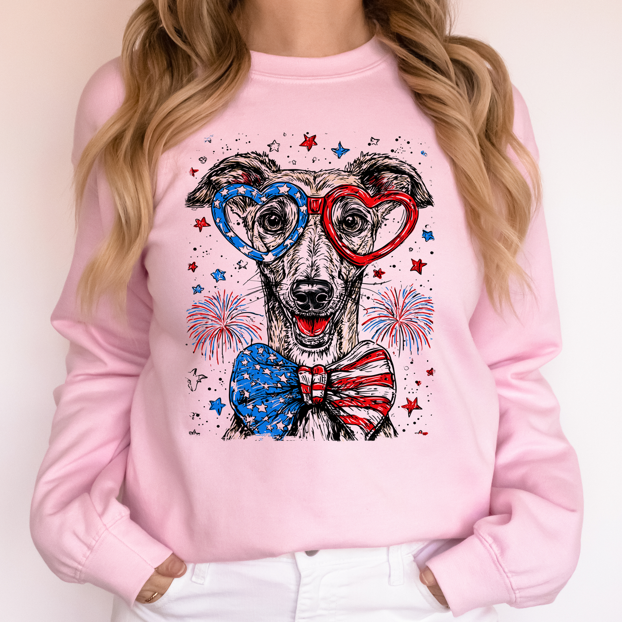 Whippet Patriotic Dog USA America Pet Lover 4th Of July All American Celebration Sweatshirt