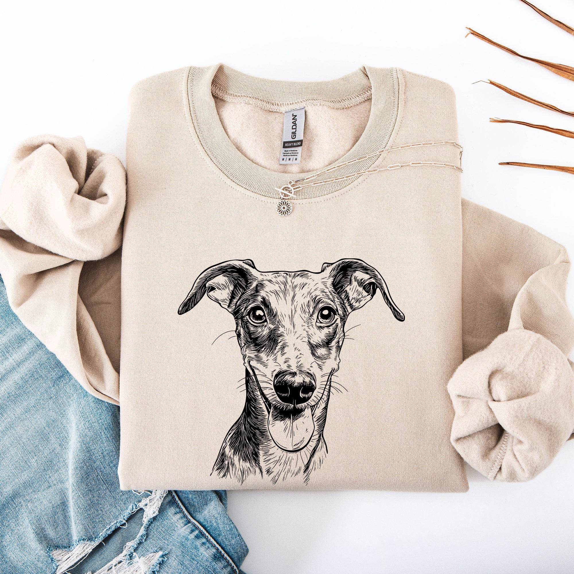 Whippet Dog Lover Graphic Art Design Featuring Silhouette And Playful Fonts Sweatshirt