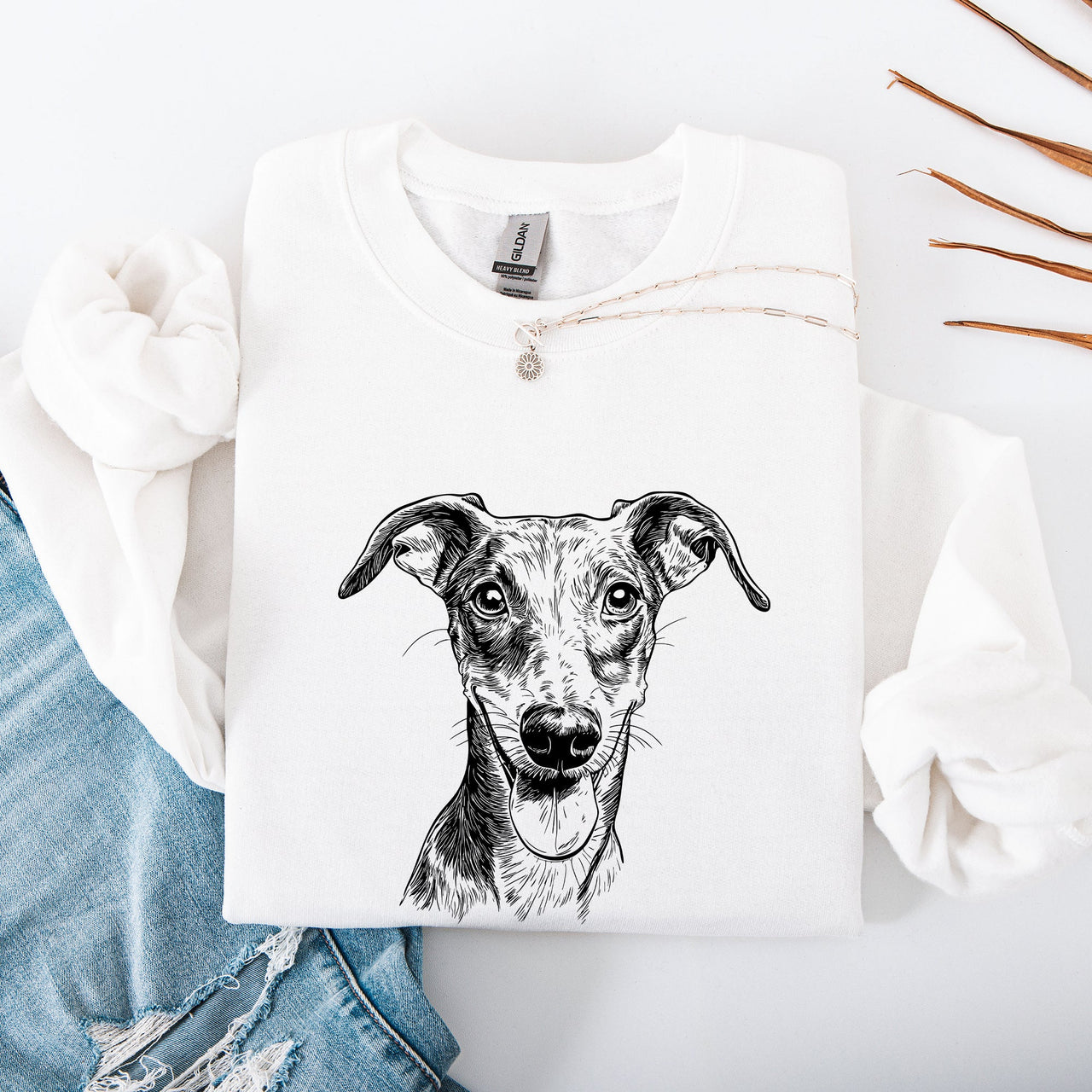 Whippet Dog Lover Graphic Art Design Featuring Silhouette And Playful Fonts Sweatshirt