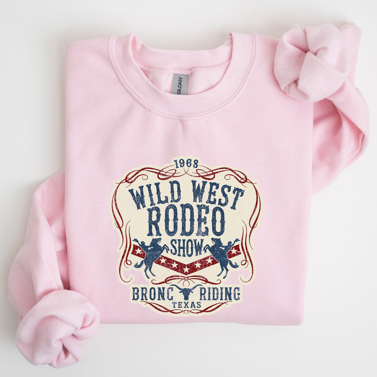 Wild West Rodeo Show Bronco Riding Cowboy Cowgirl Classic Western Adventure Sweatshirt