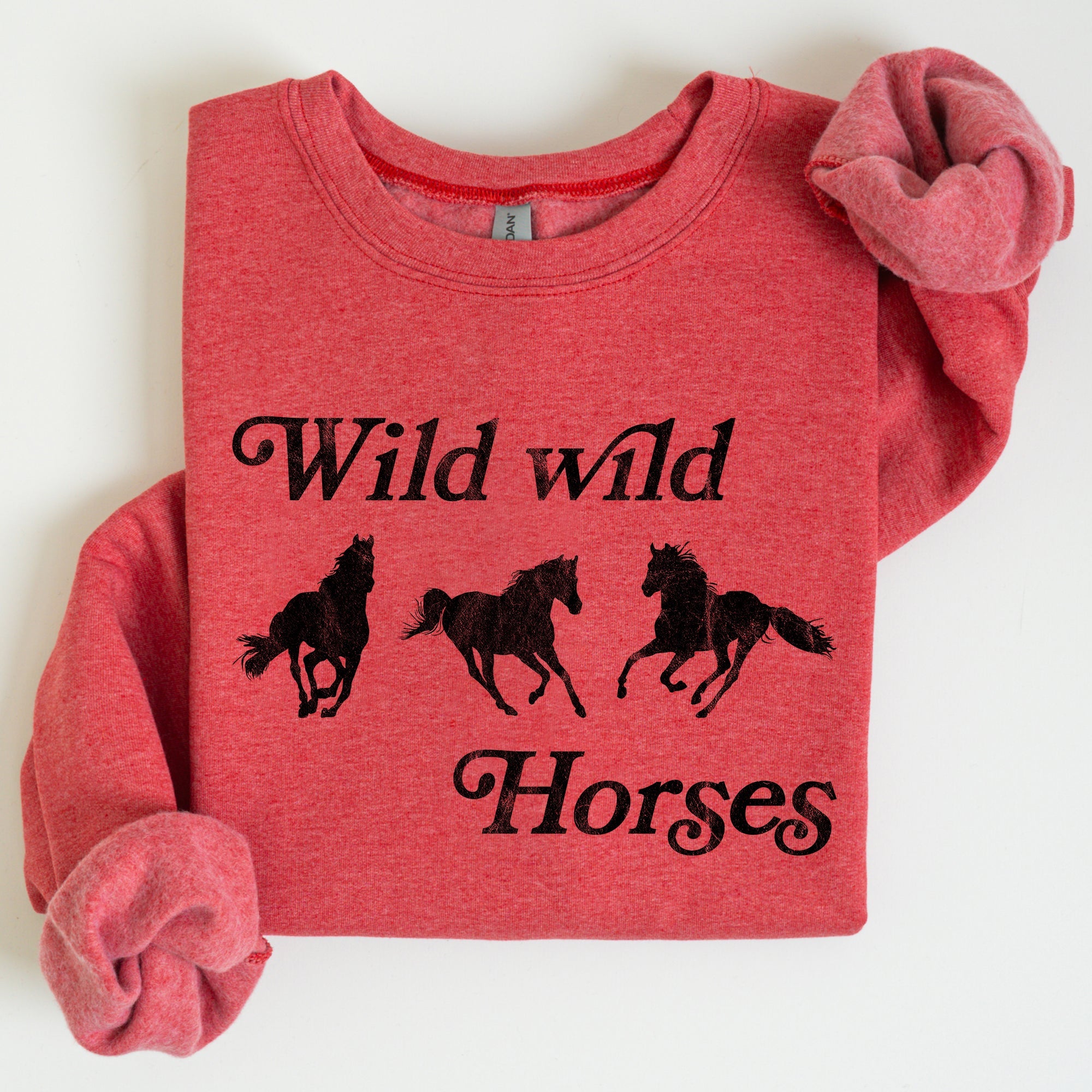 Wild Wild Horses Country Cowboy Retro Cowgirl Western Spirit Vintage Americana Classic Ride Rodeo Soul Sweatshirt