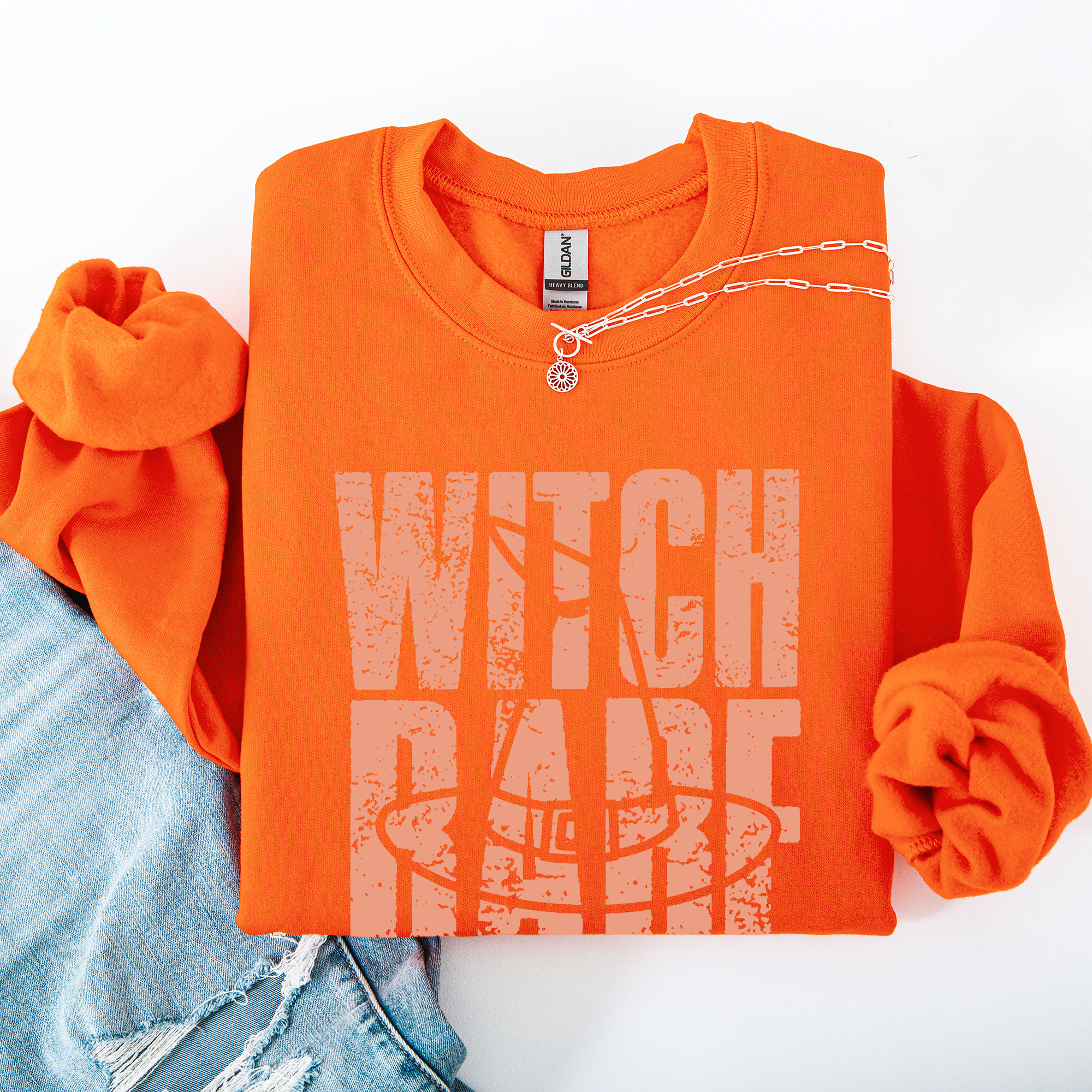 Witch Babe Halloween Mood Vibes Cozy Nightfall Mystic Spirit Edition Extra Sweatshirt