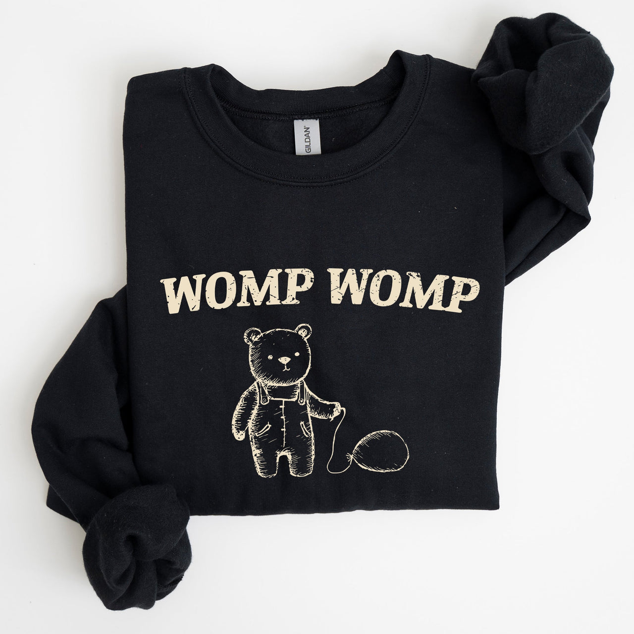 Womp Womp Sad Bear Balloon Meme Aesthetic Funny Graphic Limited Edition Sweatshirt