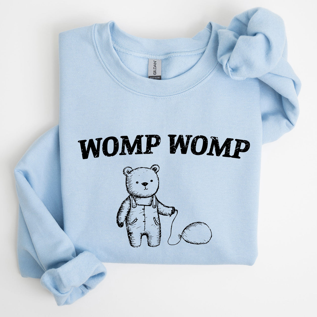 Womp Womp Sad Bear Balloon Meme Aesthetic Funny Graphic Limited Edition Sweatshirt