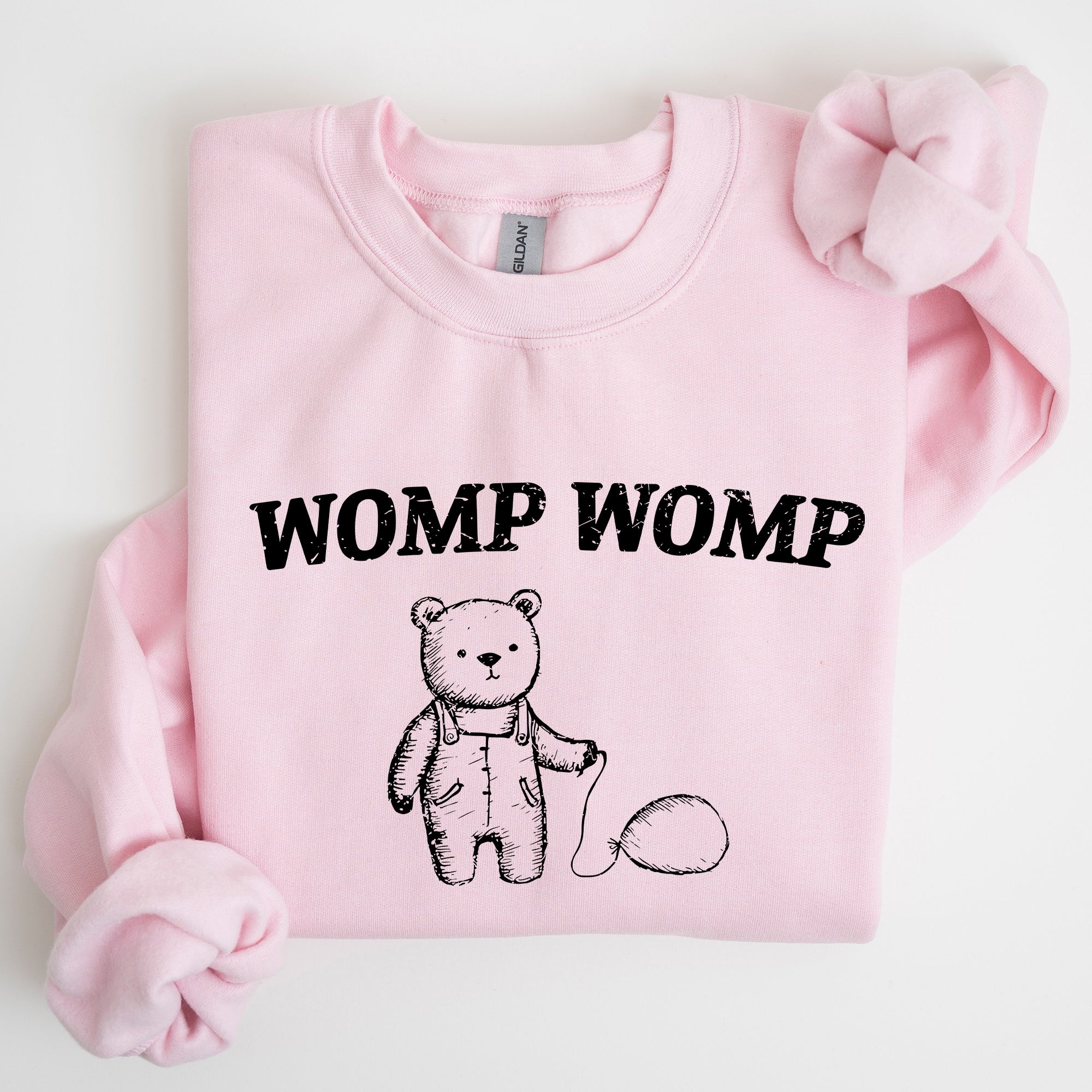 Womp Womp Sad Bear Balloon Meme Aesthetic Funny Graphic Limited Edition Sweatshirt