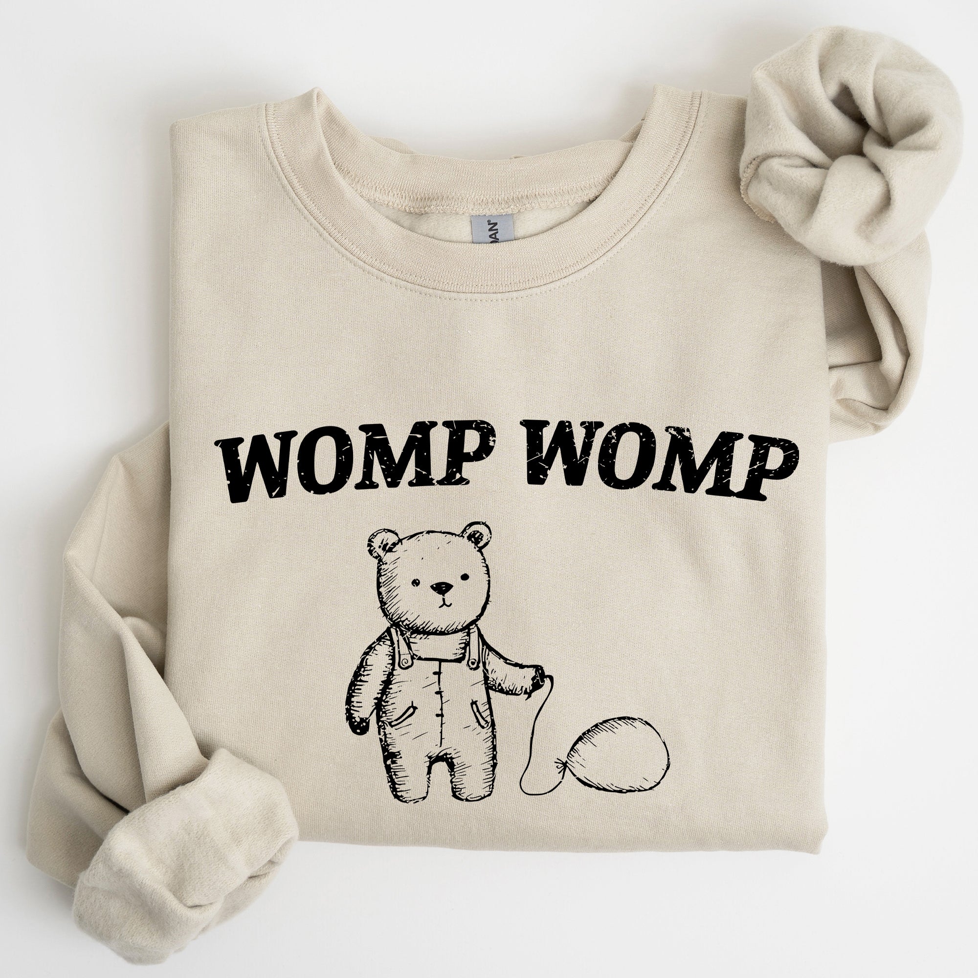 Womp Womp Sad Bear Balloon Meme Aesthetic Funny Graphic Limited Edition Sweatshirt