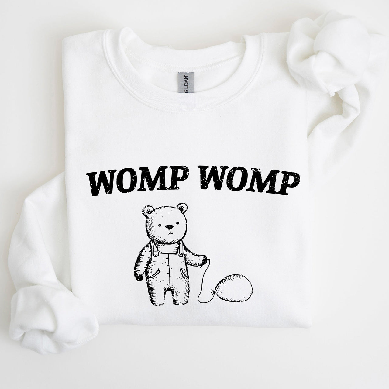Womp Womp Sad Bear Balloon Meme Aesthetic Funny Graphic Limited Edition Sweatshirt