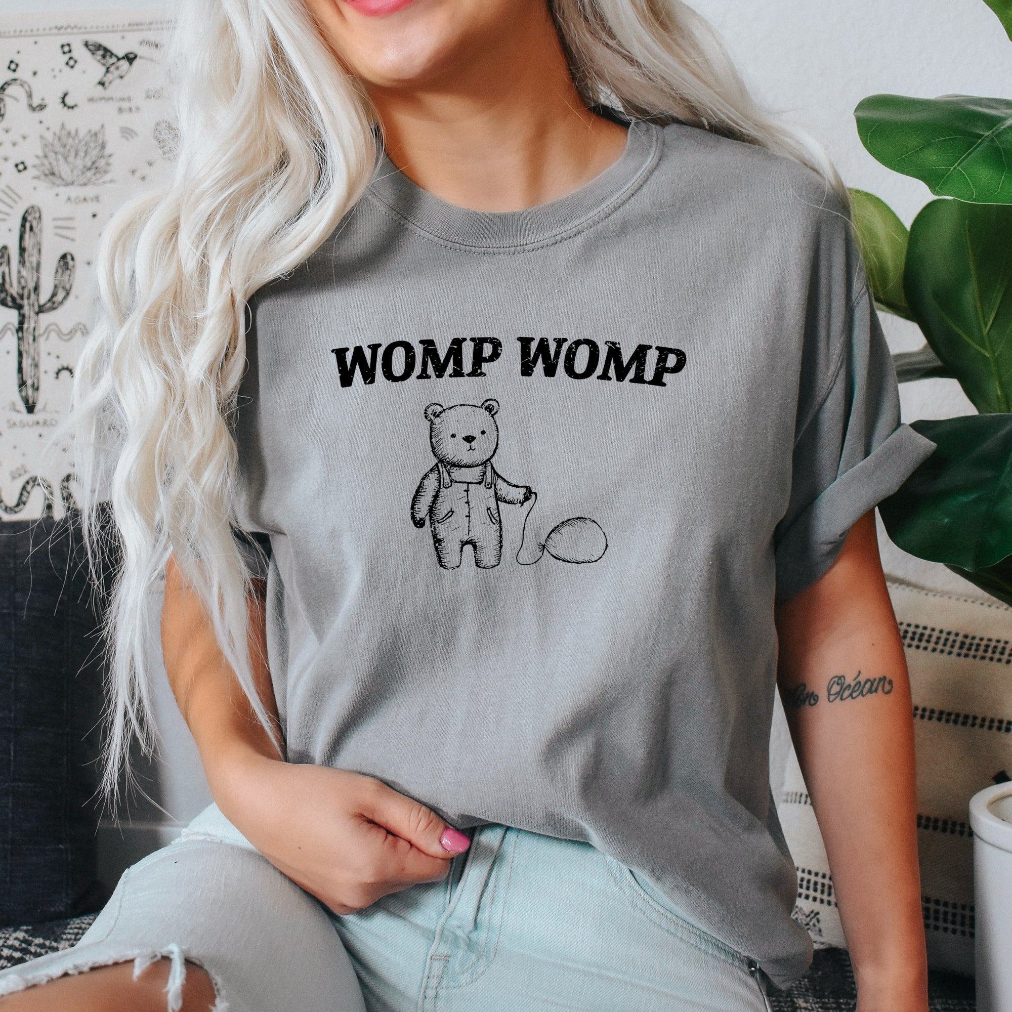 Womp Womp Sad Bear Balloon Meme Internet Culture Moment For Streetwear Fans Comfort Colors Tee