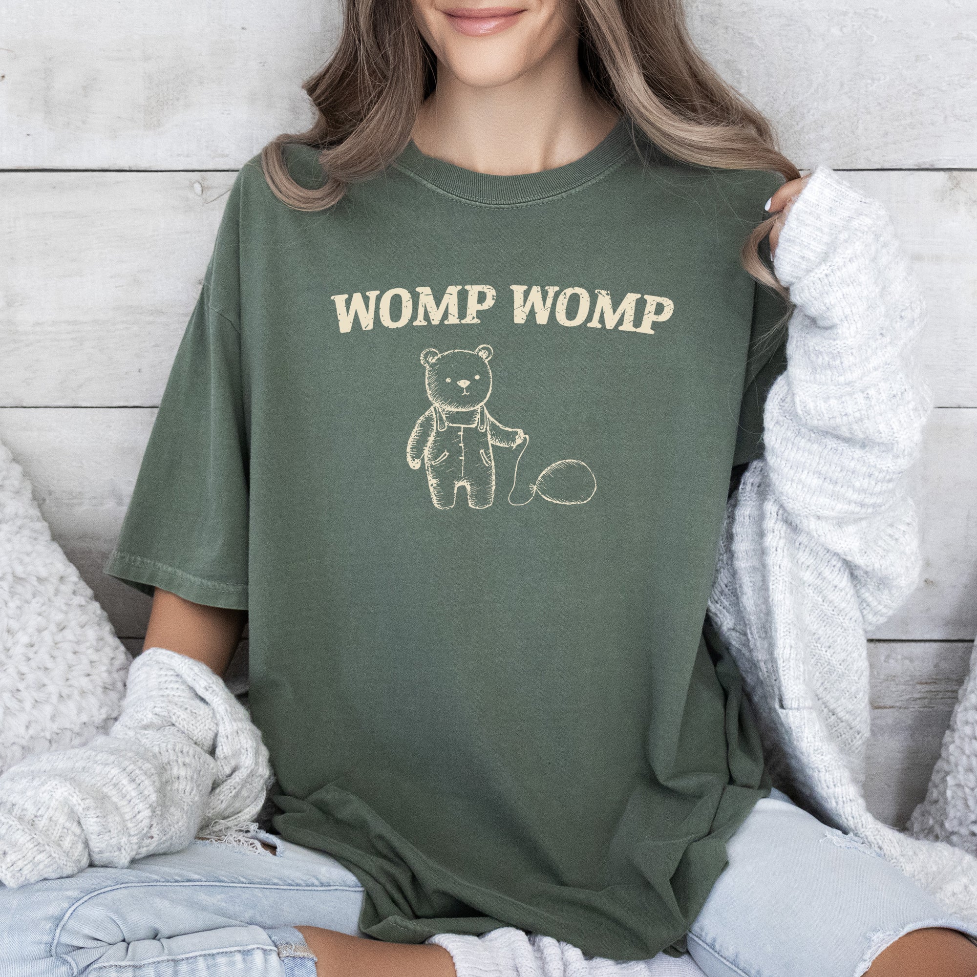 Womp Womp Sad Bear Balloon Meme Internet Culture Moment For Streetwear Fans Comfort Colors Tee