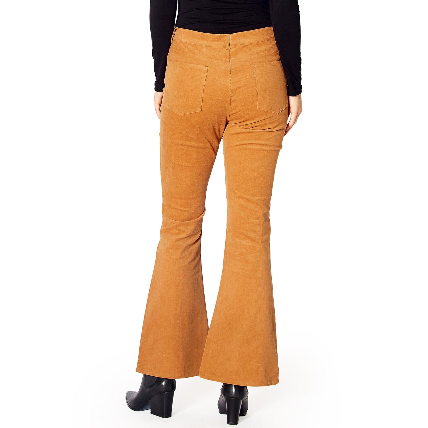 Pleione Women's Corduroy Flared Pants in Brick