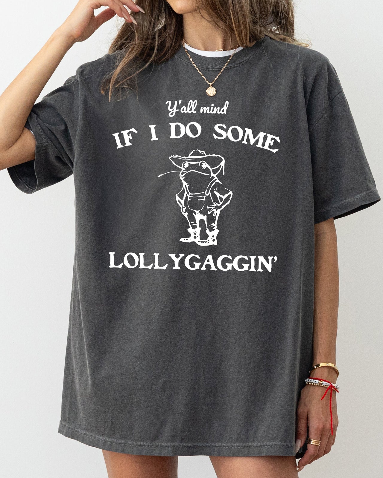 Y'all Mind If I Do Some Lollygaggin, Frog, Funny, Aesthetic, Meme, Toad Comfort Colors Tee