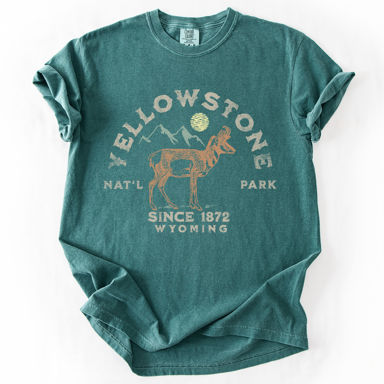 Yellowstone National Park Wyoming Nature Outdoors Camping Hiking Comfort Colors Tee