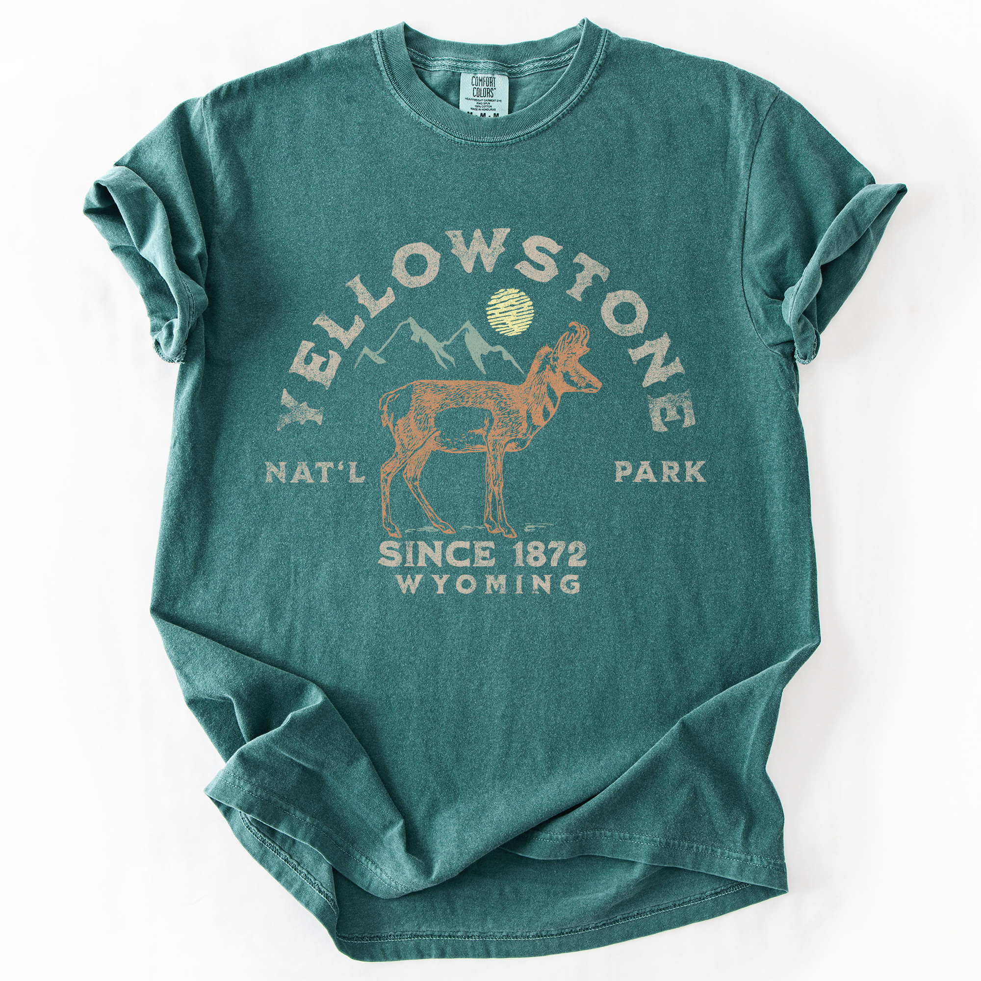 Yellowstone National Park Wyoming Nature Outdoors Camping Hiking Comfort Colors Tee