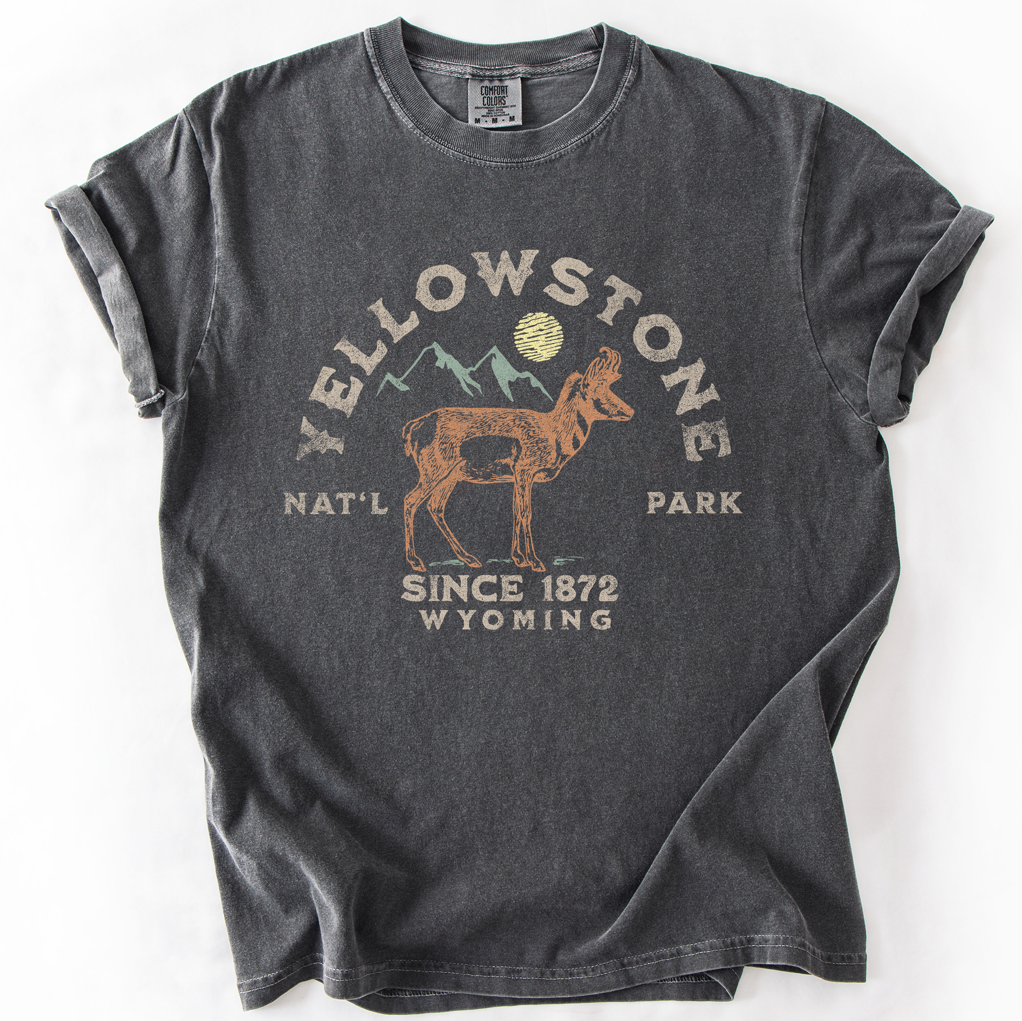 Yellowstone National Park Wyoming Nature Outdoors Camping Hiking Comfort Colors Tee
