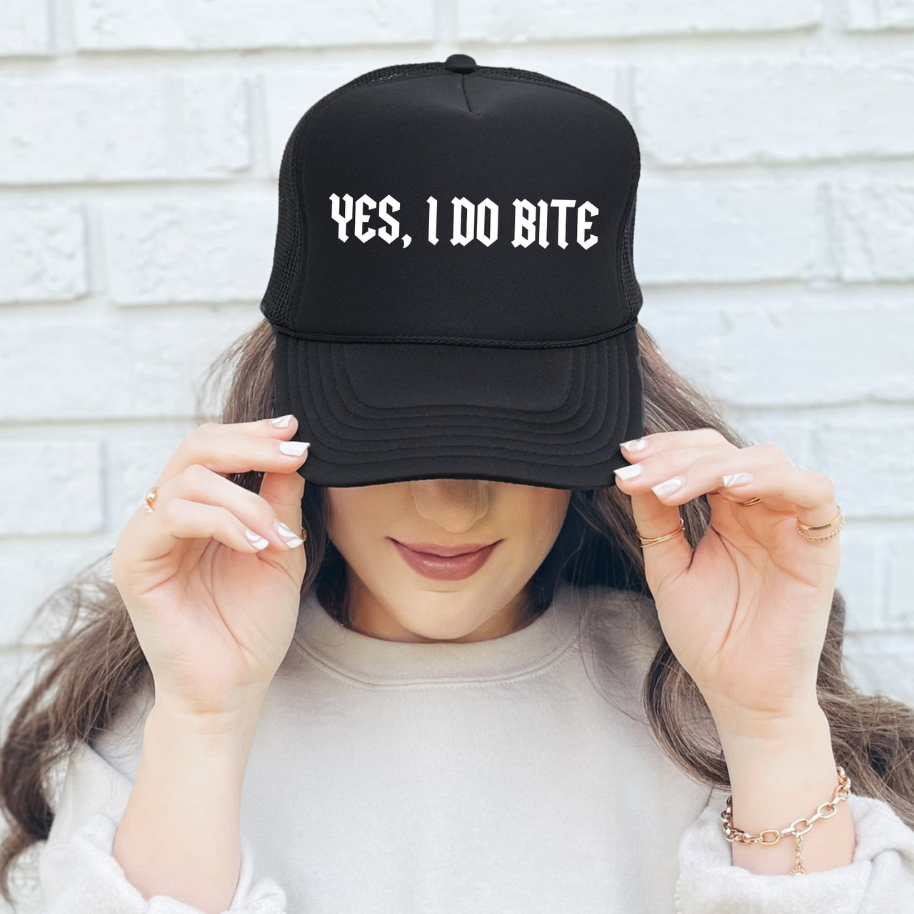 Yes, I Do Bite Trucker Hat
