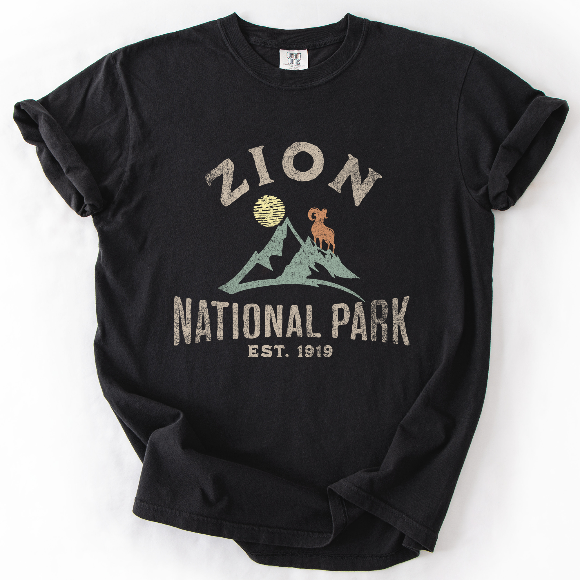 Zion National Park Nature Outdoors Hiking Camping Scenic Landscapes And Trails For Adventurers Comfort Colors Tee