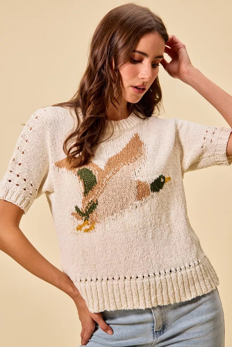 SO ME Flying Duck Sweater Top