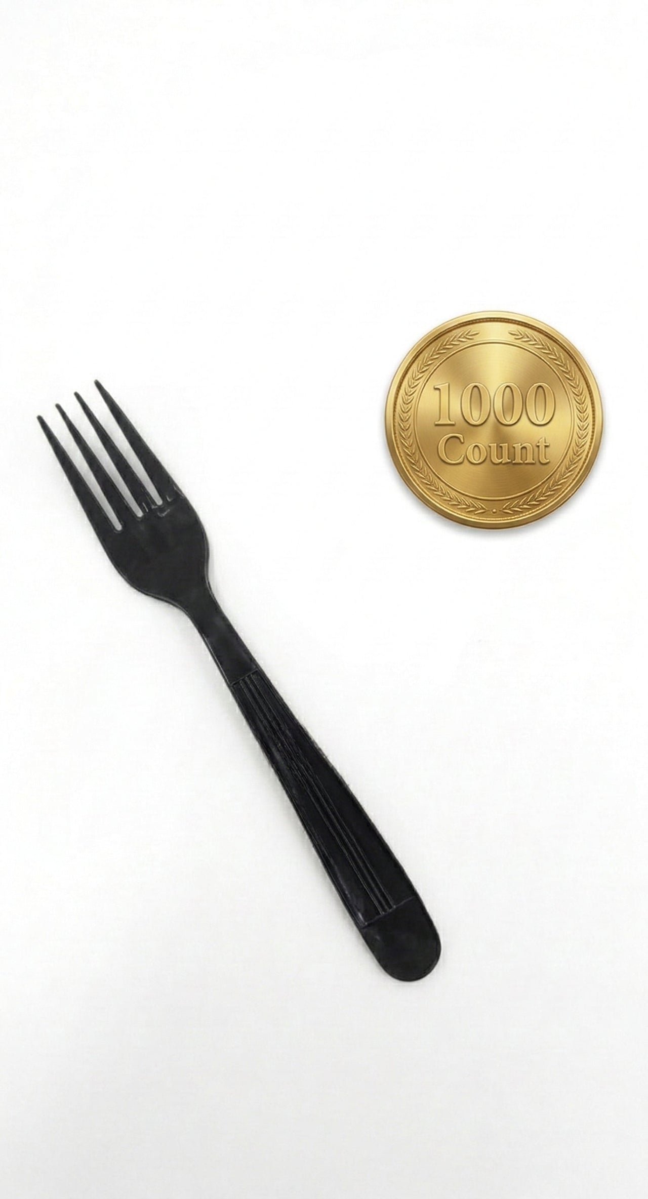 Royalty Black X-Heavy Weight PP Fork, 10 Sleeves of 100 Forks (1000/cs)