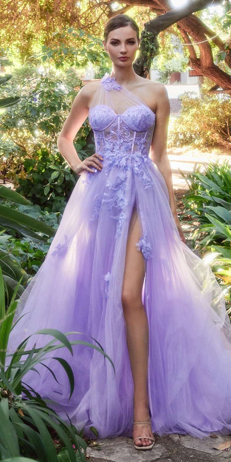 Andrea & Leo A1053 Leila A-Line Ball Gown One Shoulder