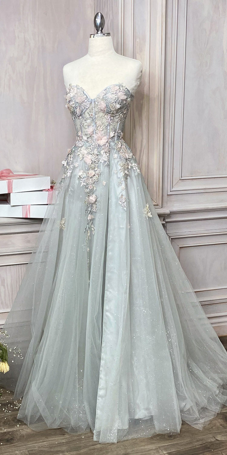 Andrea & Leo A1089 Penelope Blossom Gown with Overskirt