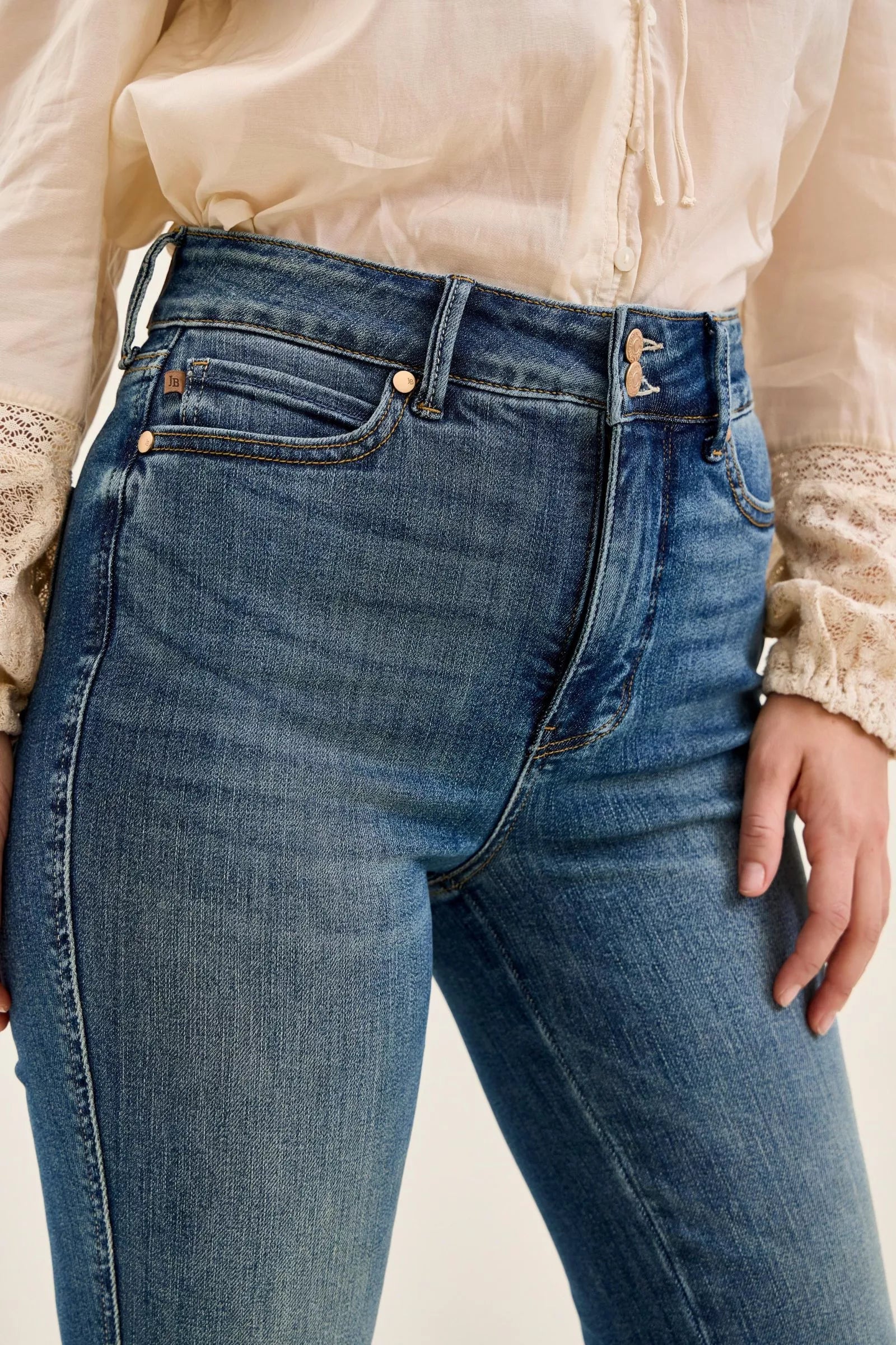 Judy Blue High Waist Double Button Tummy Control Flare Jeans