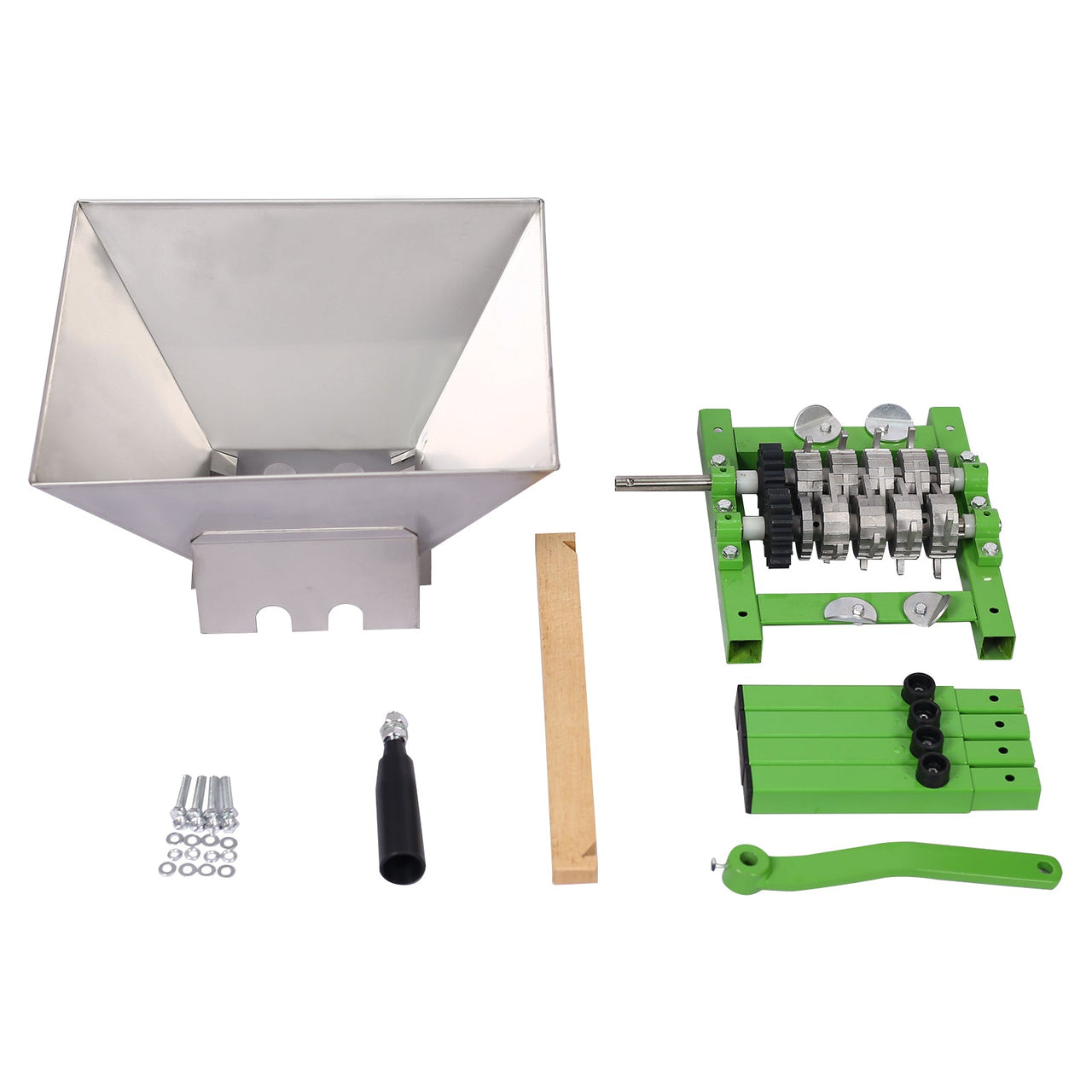 Fruit Wine Press and Crusher,100% Nature Apple&Grape&Berries Crusher Manual Juice Maker for Kitchen