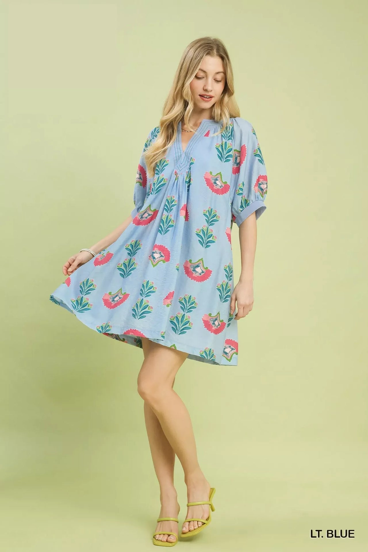 Umgee Abstract Print Mini Dress