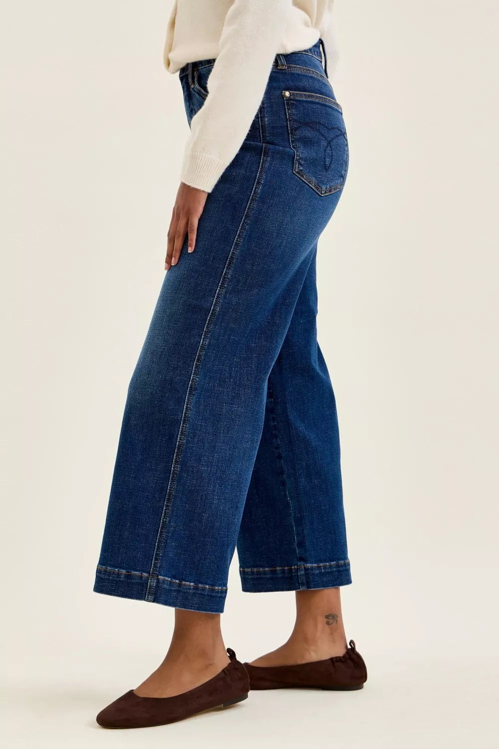Judy Blue High Waist T.C. Claudia Ankle Wide Jeans