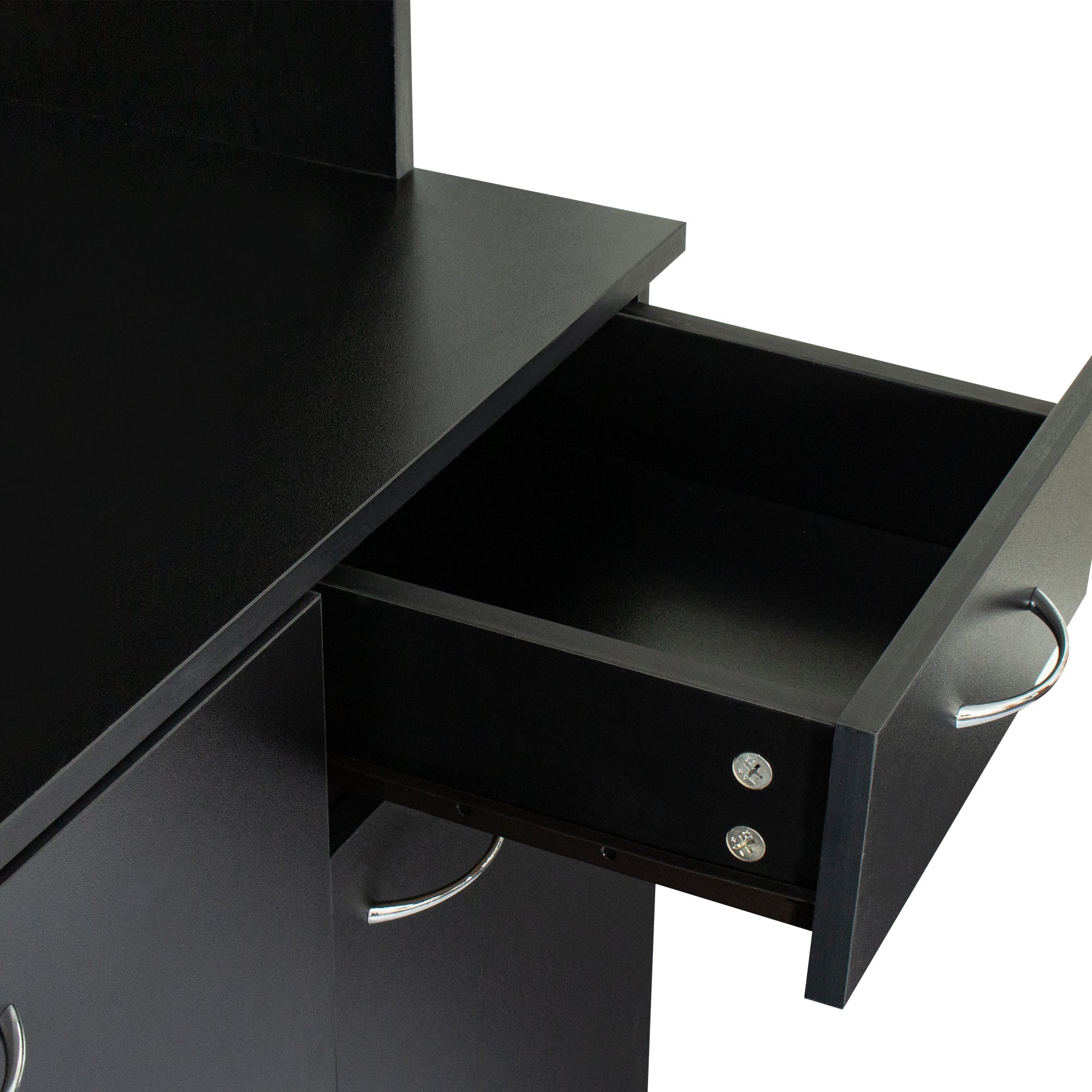 70.87' Tall Wardrobe& Kitchen Cabinet, with 6-Doors, 1-Open Shelves and 1-Drawer for bedroom,Black
