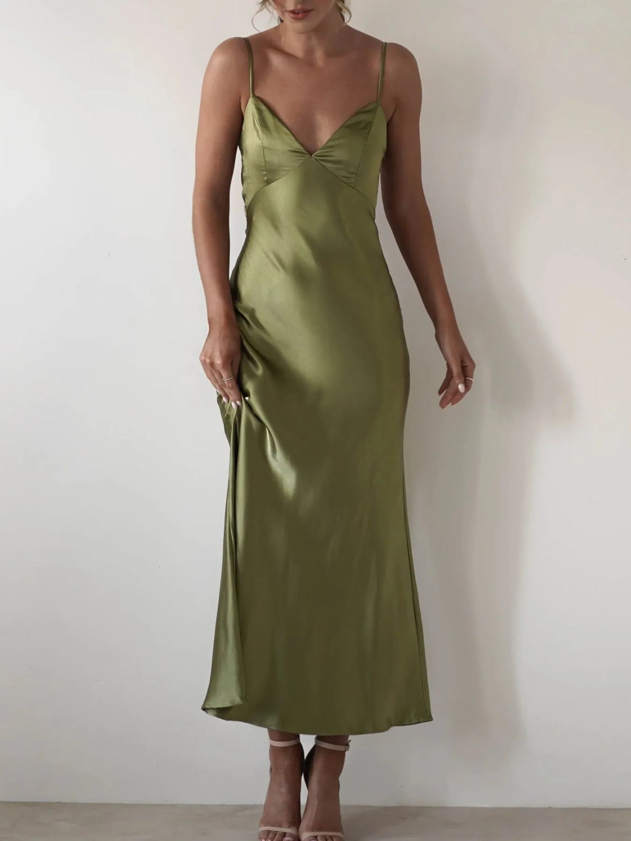 Satin Backless Cami Dress (See size chart where applicable)