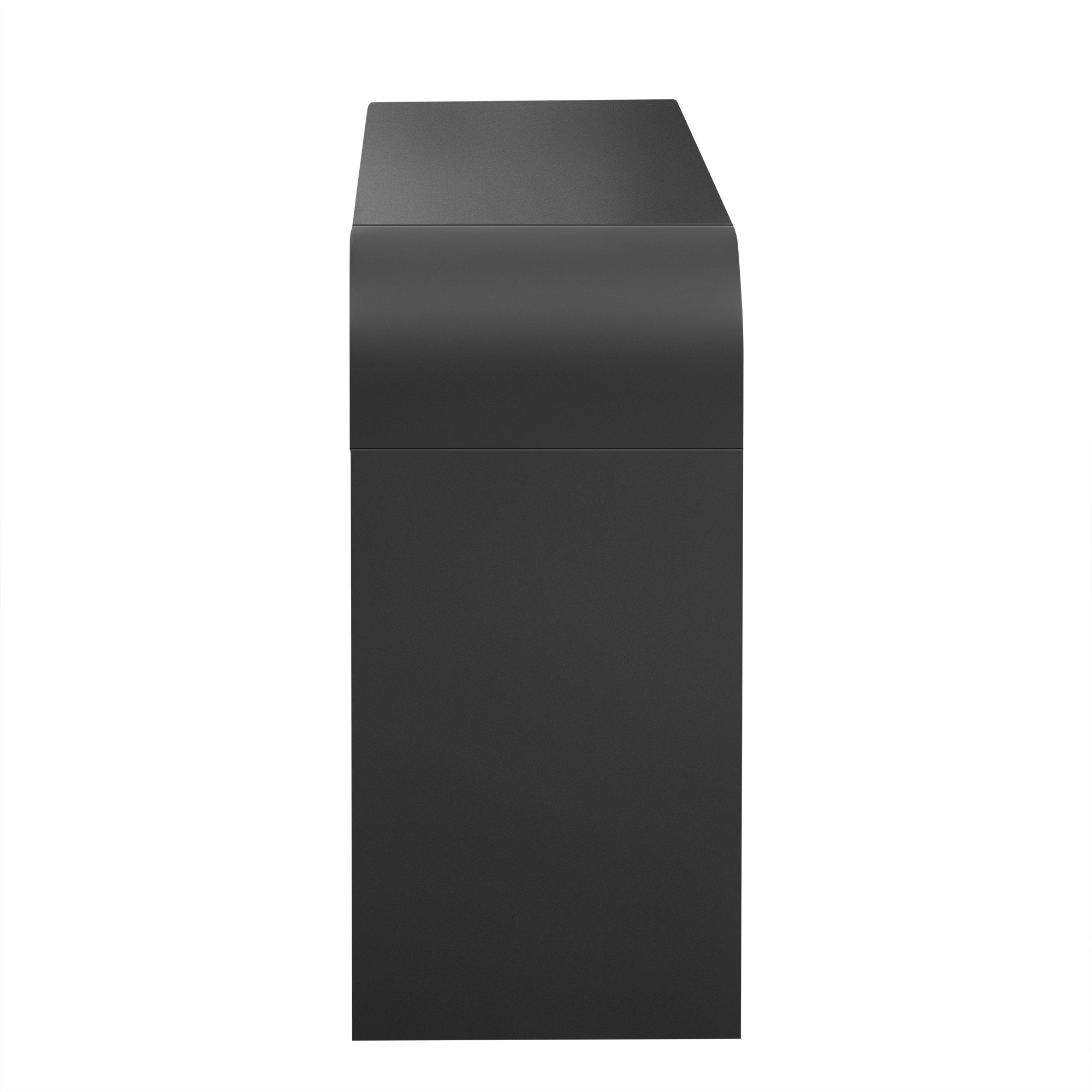 TREXM Modern Console Table with 2 Storage Drawers, Fluted Entryway Table with Rounded Silhouette for Hallway Living Room and Entryway (Black)