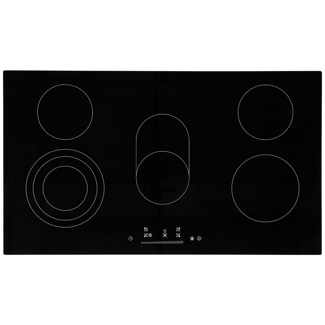 Built-in Electric Cooktop Radiant Ceramic Cooktop 5 Burners 35.4x20.5 inch
