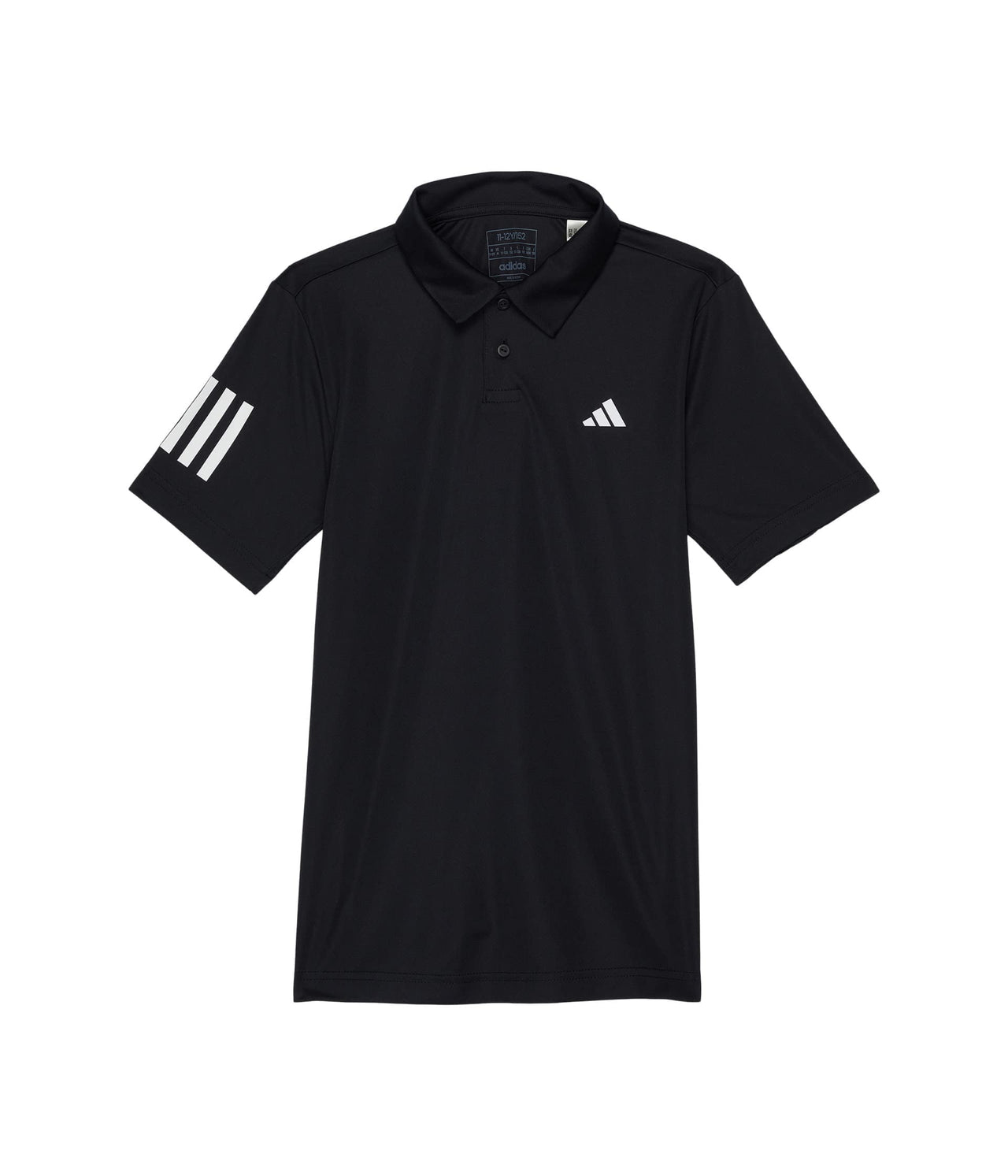 adidas Boys Club Tennis 3-Stripes Polo Shirt Black (2023) Large