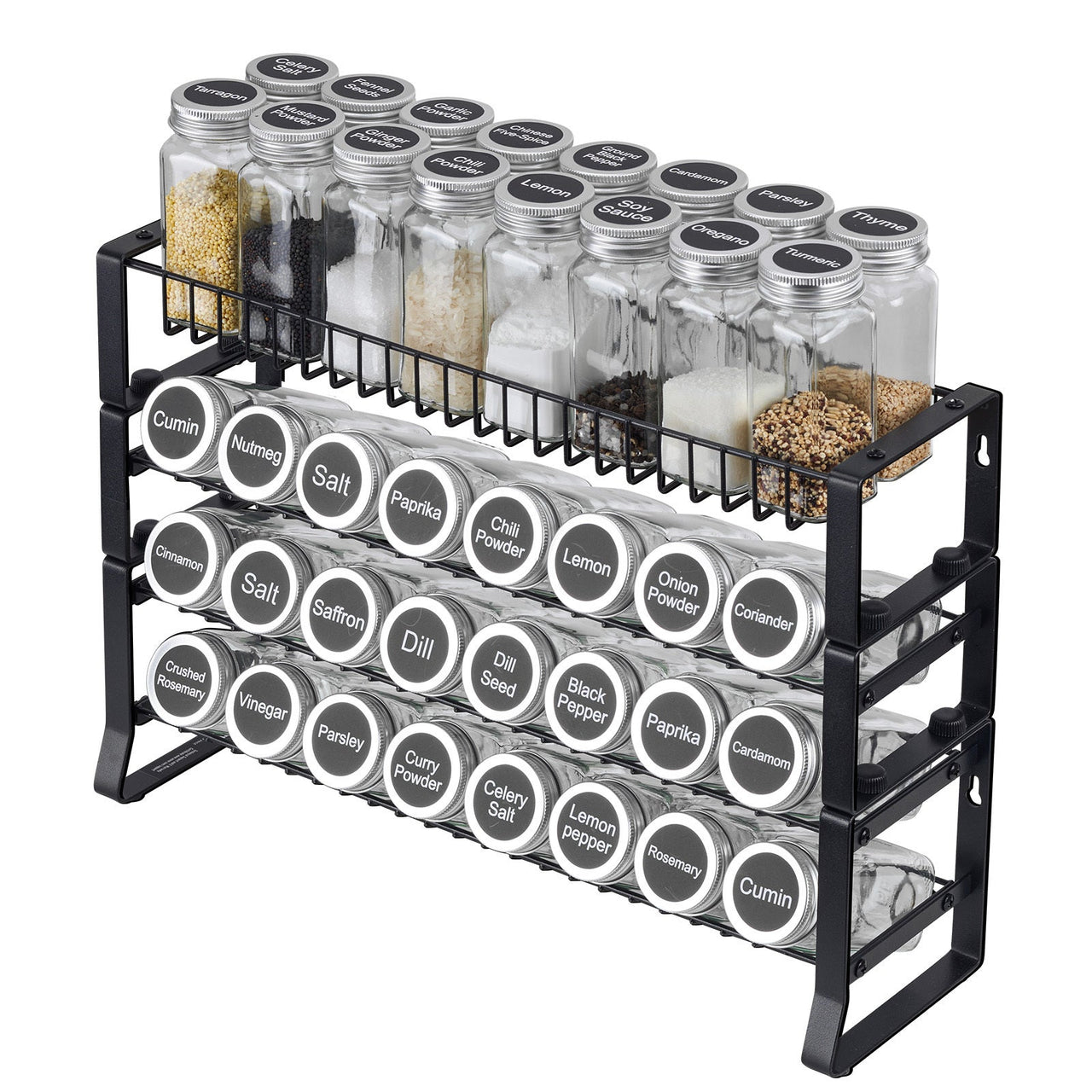 Spice Rack Organizer for Cabinet Kitchen Countertop Seasoning Organizer 18x11 in
