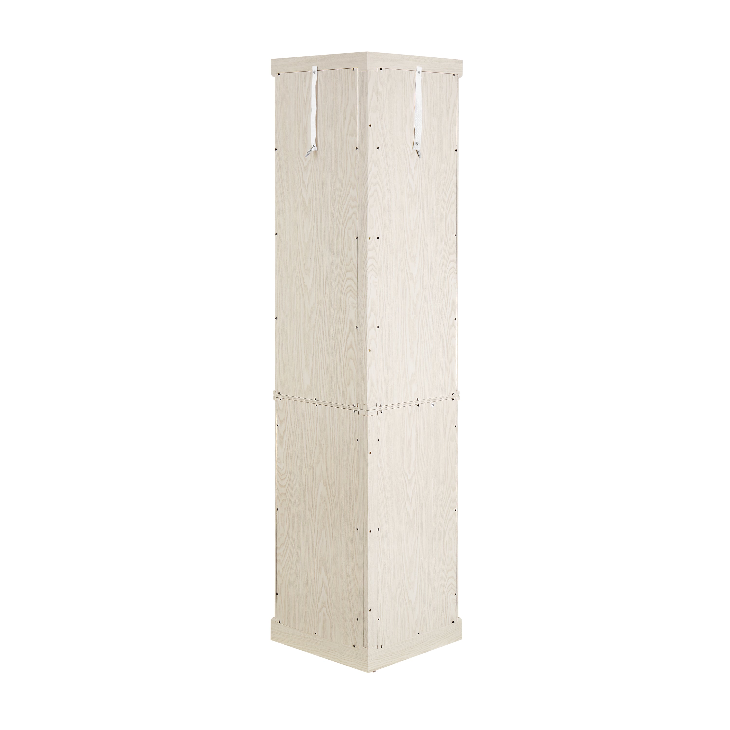 Lighted Corner Curio Cabinet - Display Case for Living Room, Antique Collectibles, Wine & Bar Glass Storage - Elegant Corner Design with Lights Included- White