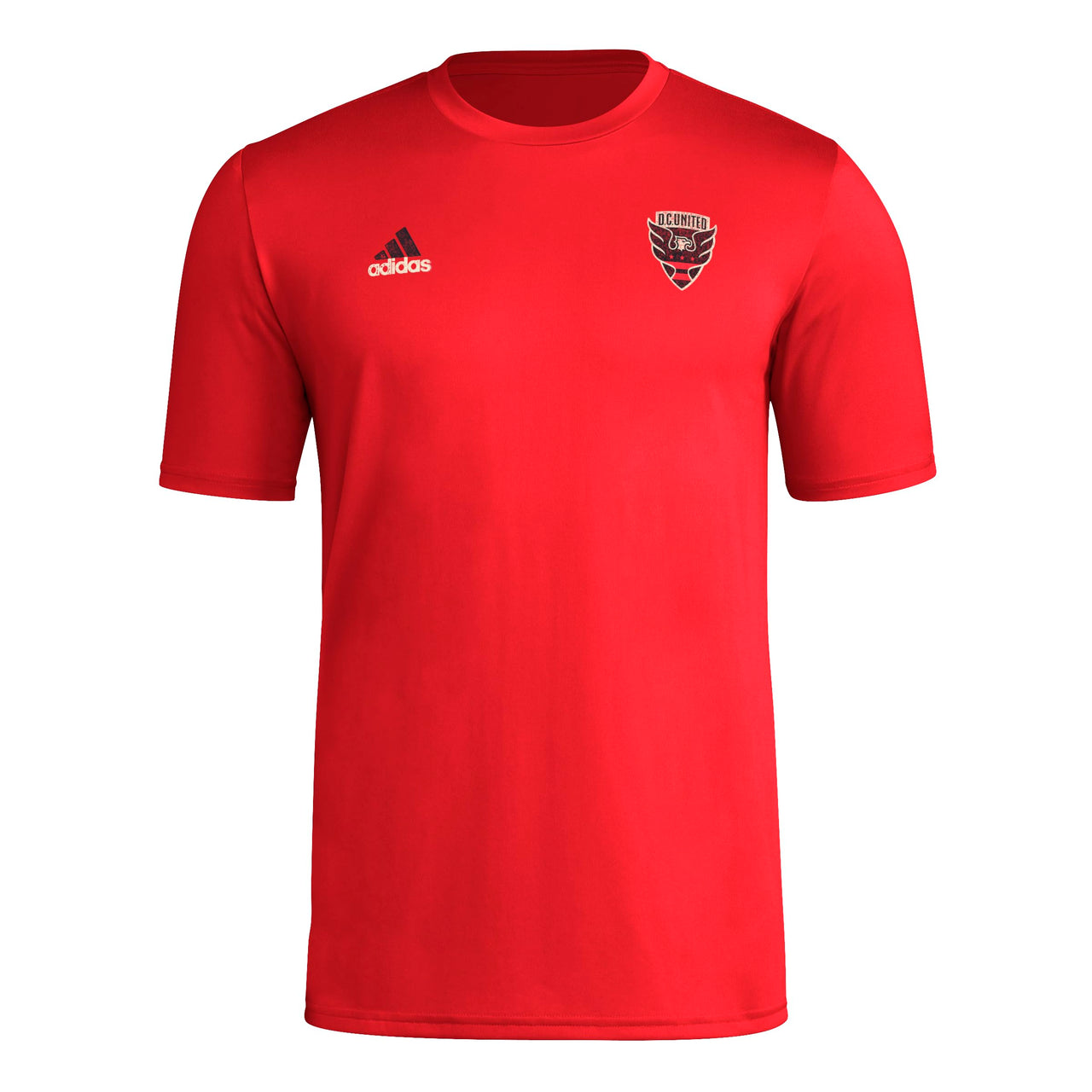 adidas Mens Short Sleeve Pre-Game T-Shirt Red/D.C. United 3X-Large