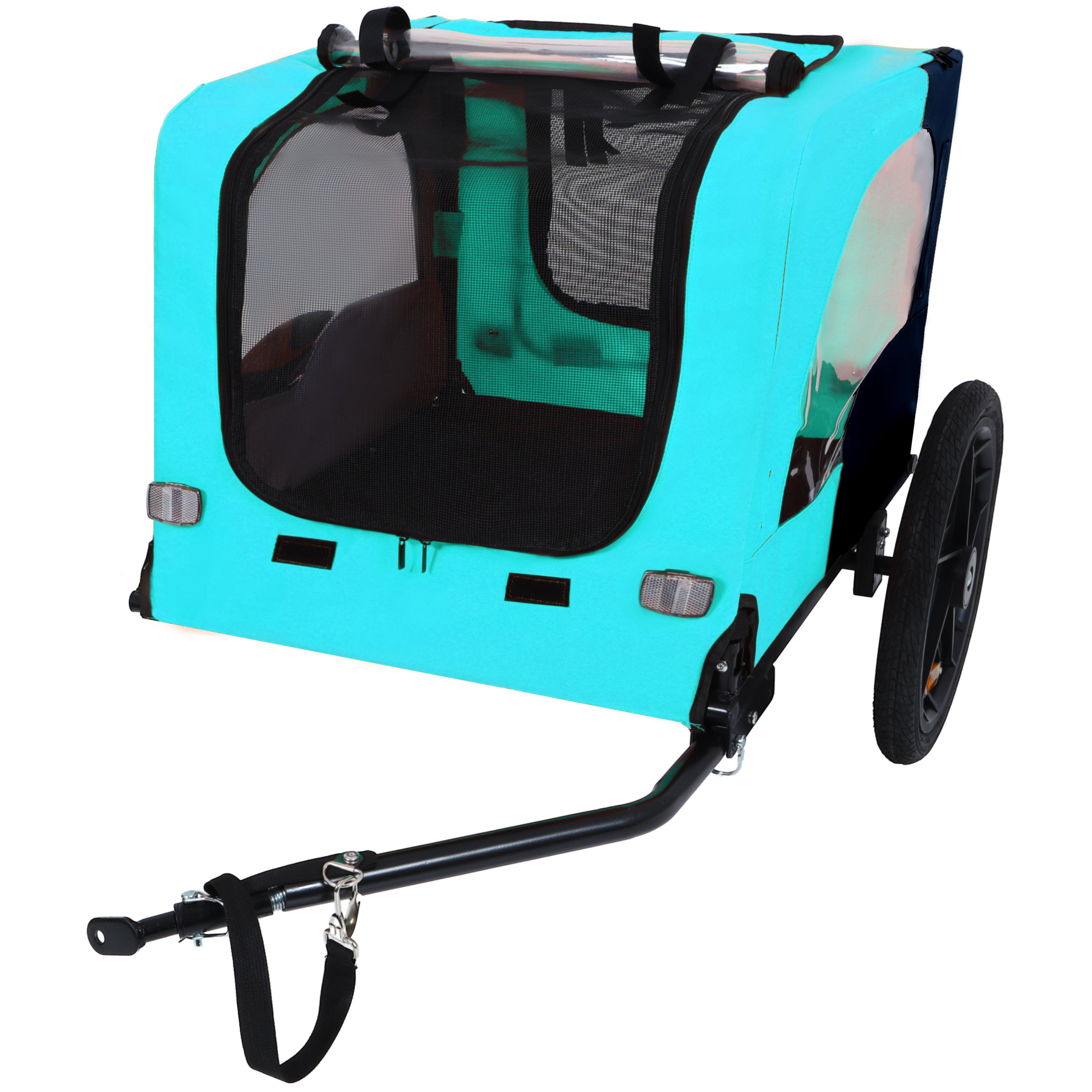 Pet Bike Trailer Dog Cart for Bicycle, Suitable for Small and Medium Pets, Easy Folding Cart Frame, Quick Release Wheel, Non-Slip Floor, Internal Leash