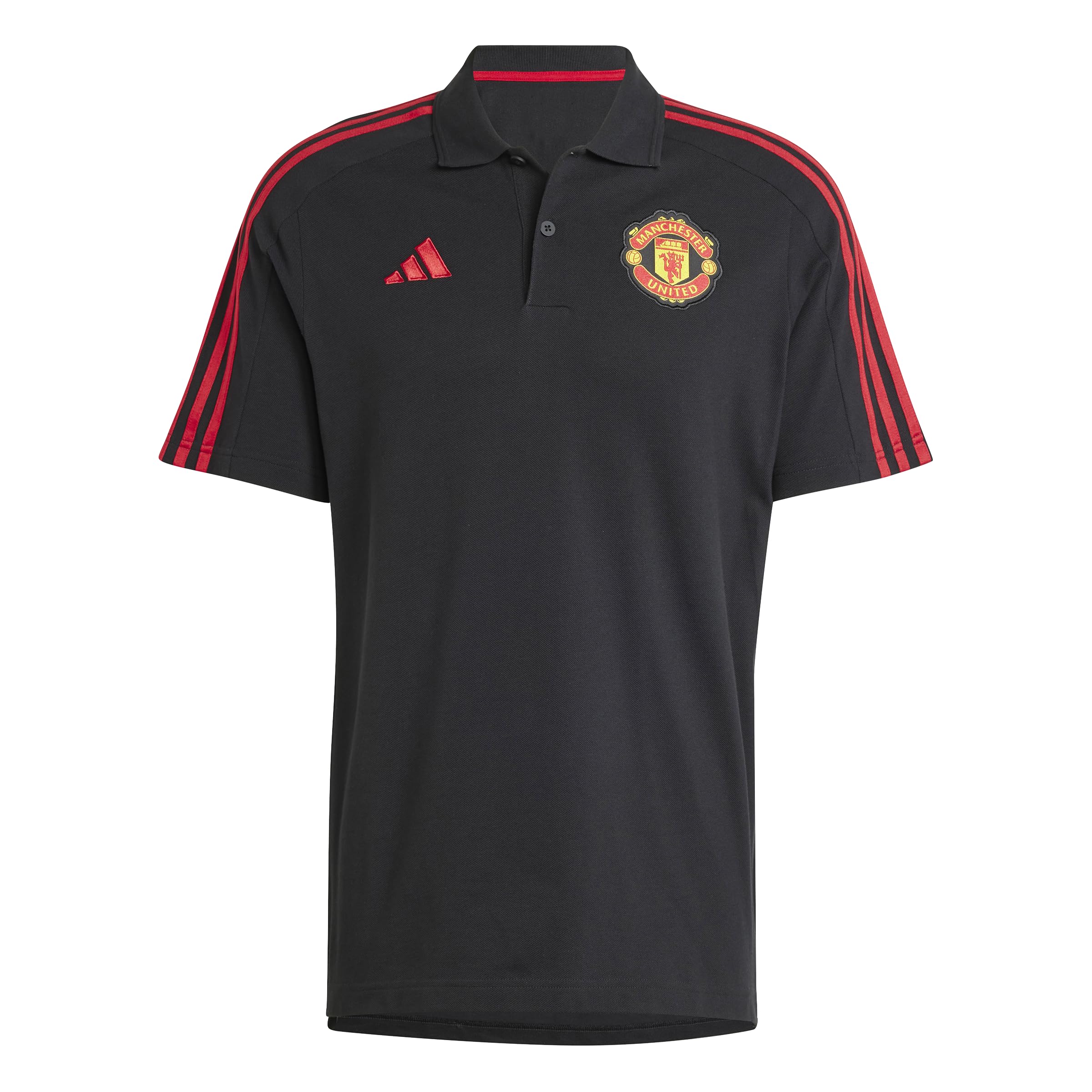 adidas Mens Manchester United DNA Polo Shirt Black 3X-Large